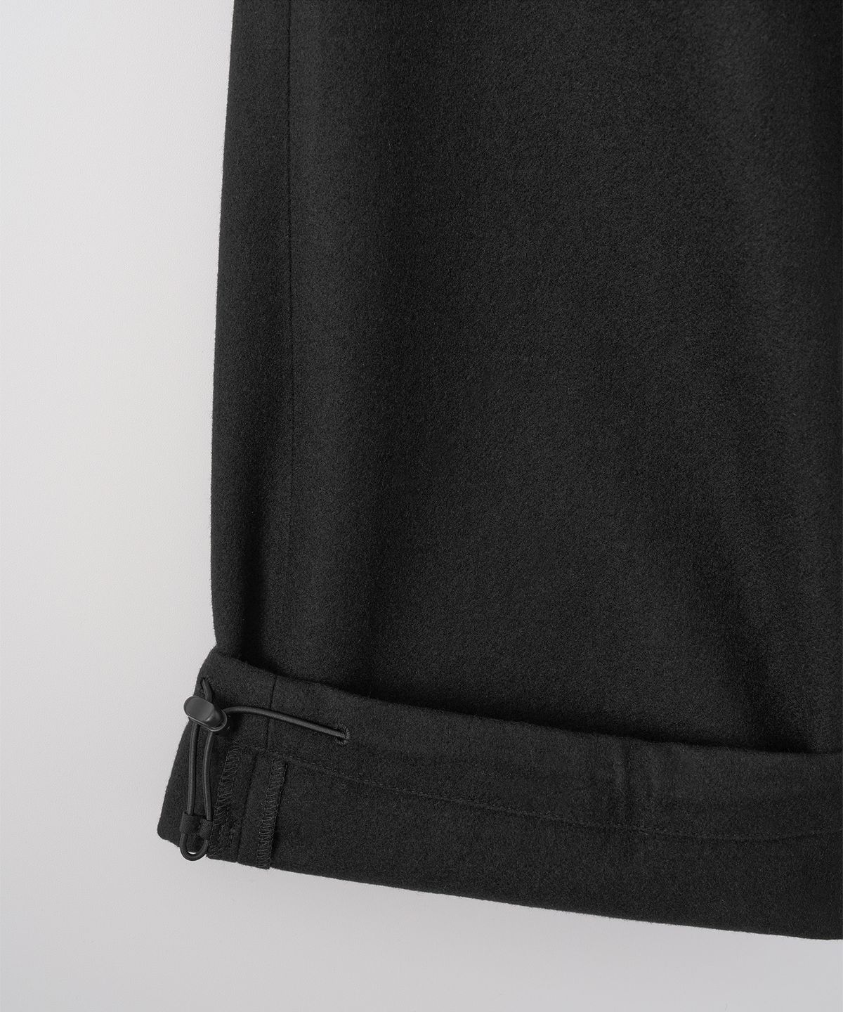 어나더 오피스(ANOTHER OFFICE) Cashmere Banding Easy Pants (Black)