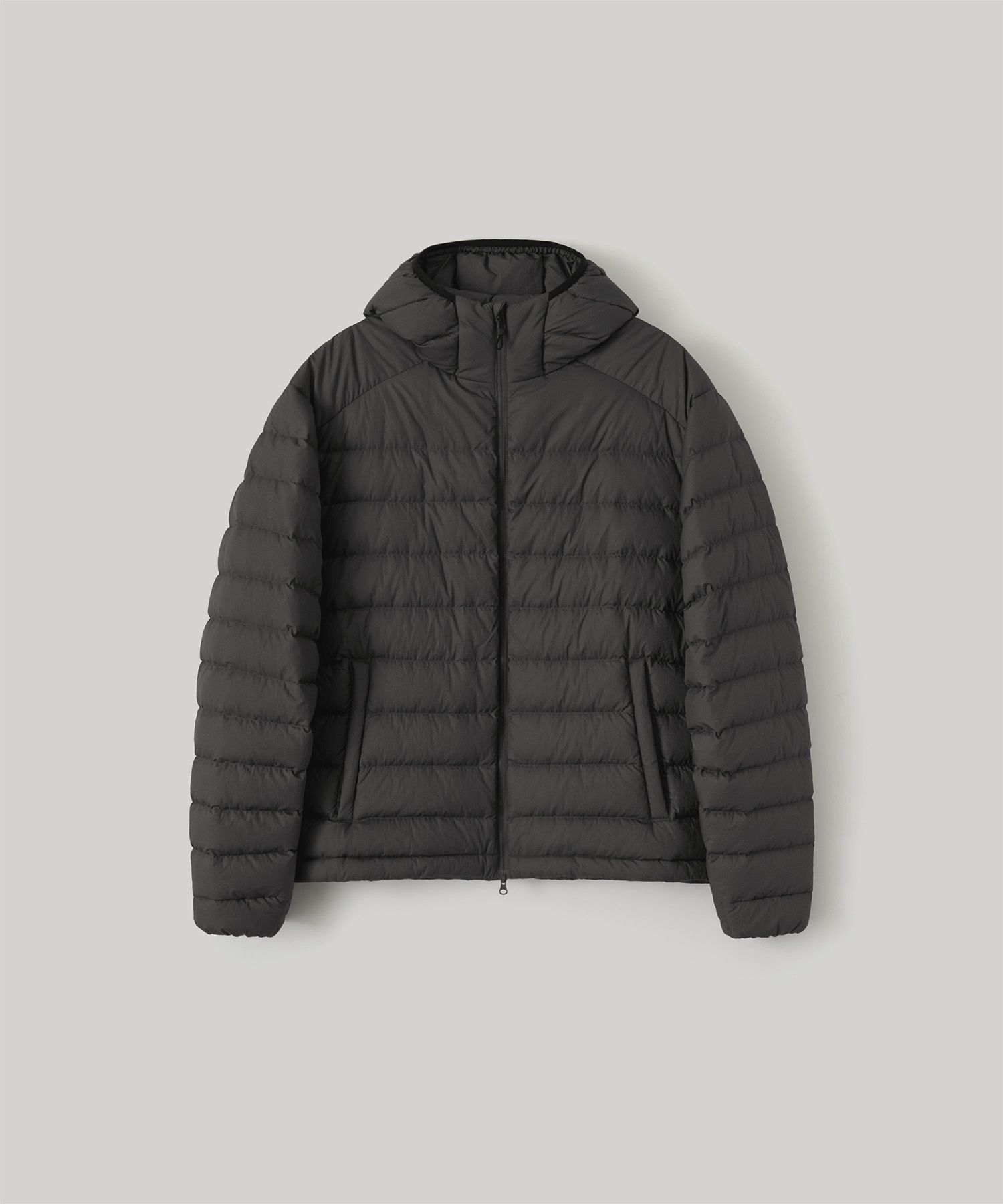 MUSINSA | ANOTHER OFFICE Cloudy Paneled Down Jacket (Almost Black)