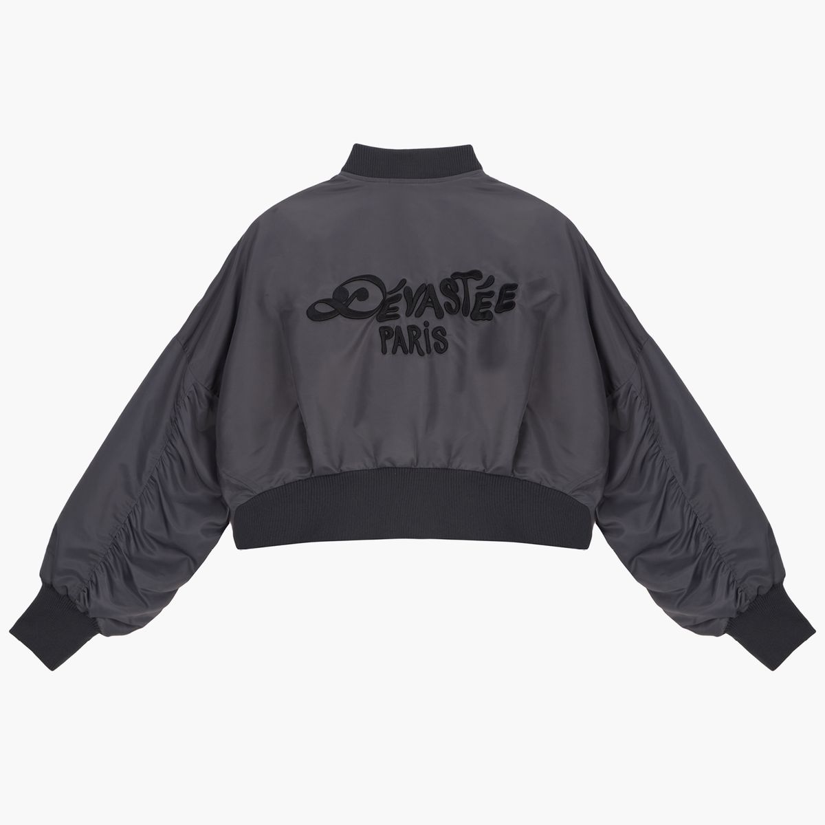 데바스테(DEVASTEE) 데바스테 크롭 봄버 재킷 CHARCOAL (S5FWOW005)