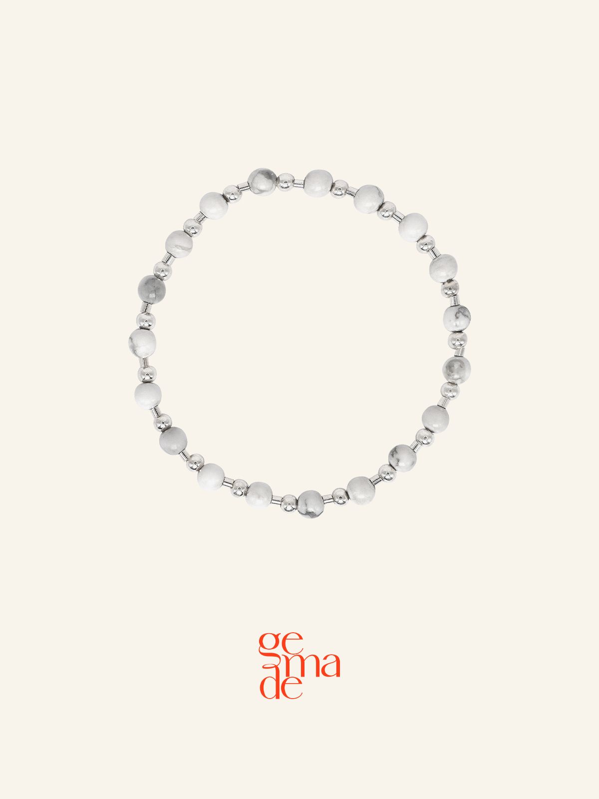 제마드(GEMADE) White howlite bracelet #B007