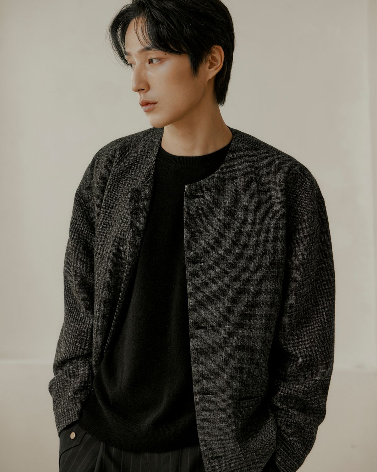 포커페이스(POKERFACE) [STALKERS EXCLUSIVE] FARASHA CASHMERE CREW NECK KNIT BLACK
