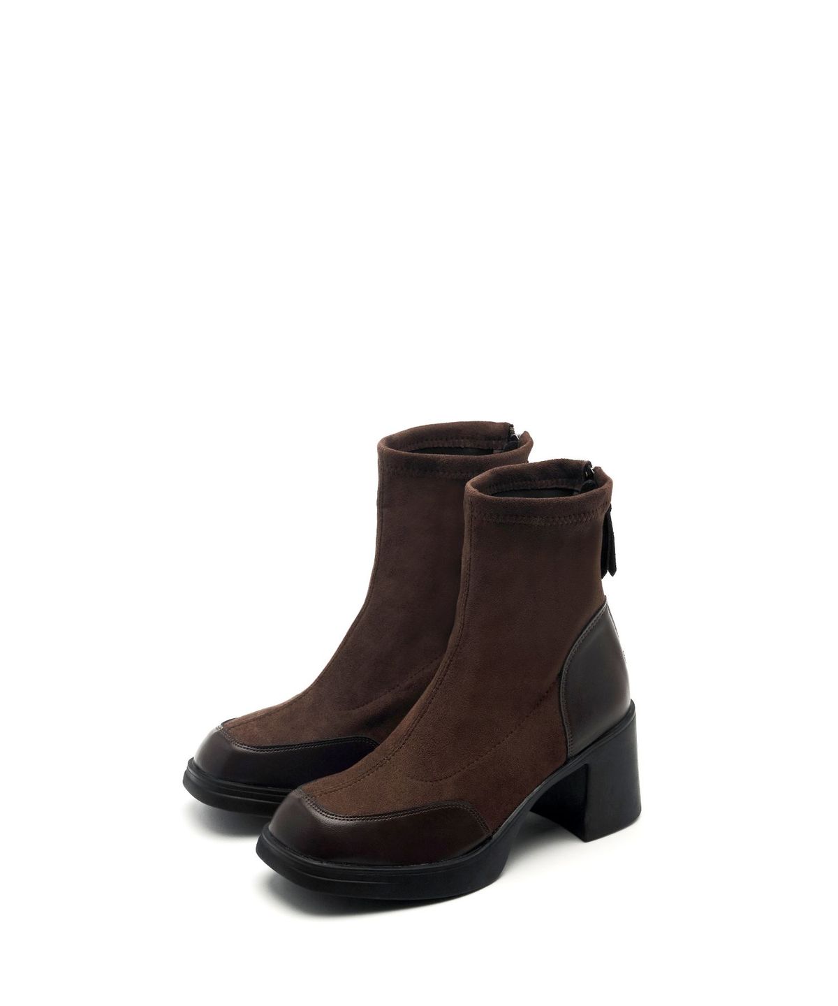 스퍼(SPUR) Coline Layered 스웨이드 플랫폼 앵클 부츠 7.5cm -VA9037 (2color)