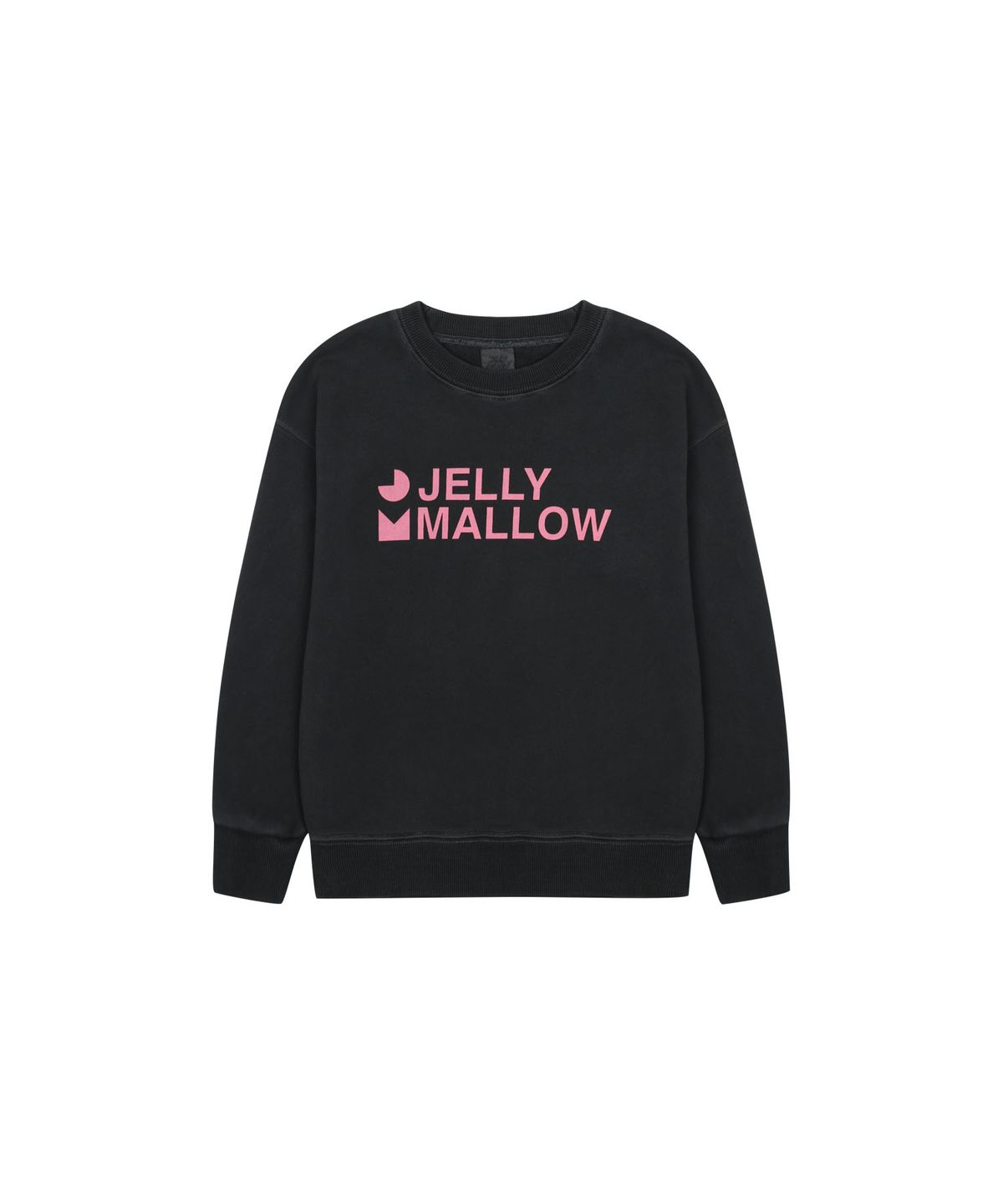 젤리멜로(JELLY MALLOW) 심볼 피그 스웻셔츠_차콜