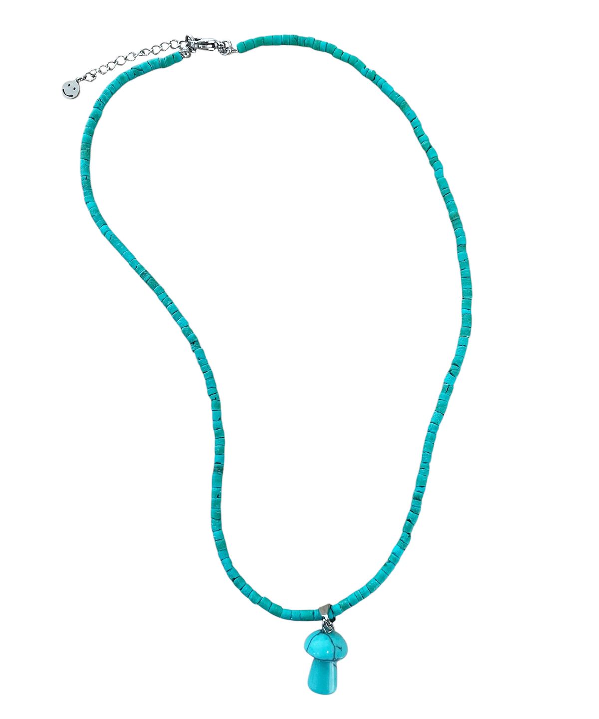 스케이터락(SK8ER ROCK) Gemstone Mushroom Wooden Necklace ((3color))