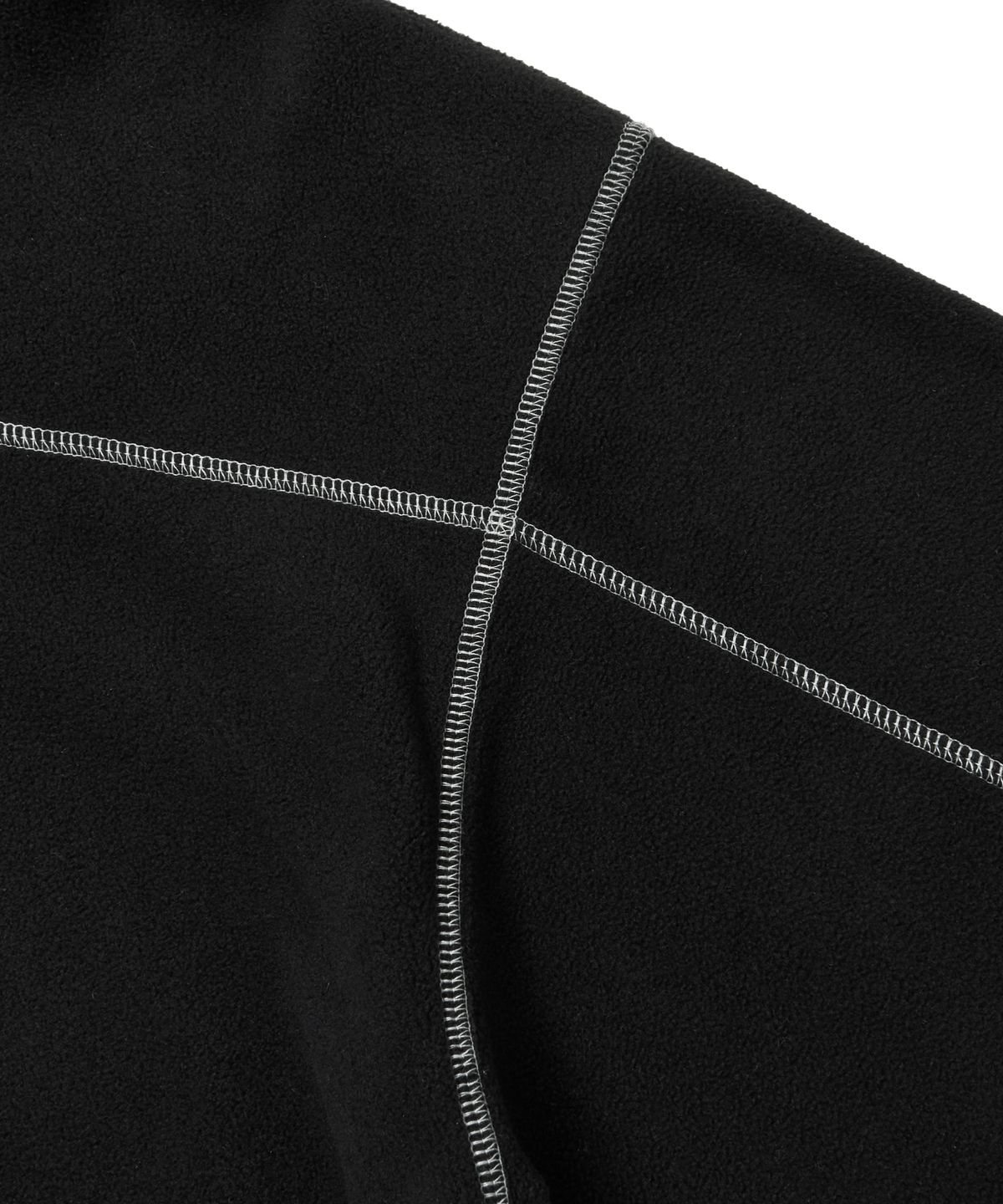 브라운브레스(BROWNBREATH) STITCH FLEECE HOODIE - BLACK