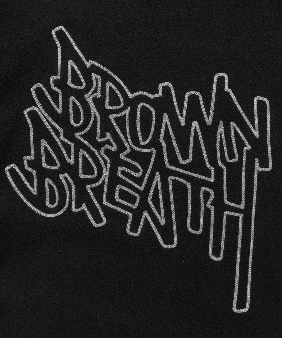 브라운브레스(BROWNBREATH) STITCH FLEECE HOODIE - BLACK
