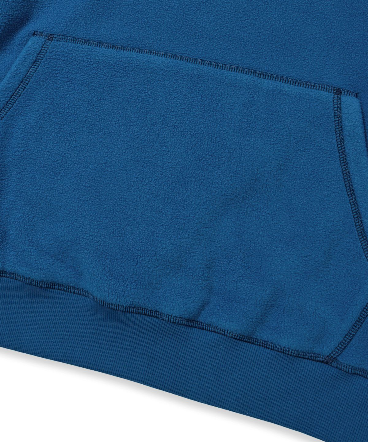 브라운브레스(BROWNBREATH) STITCH FLEECE HOODIE - BLUE