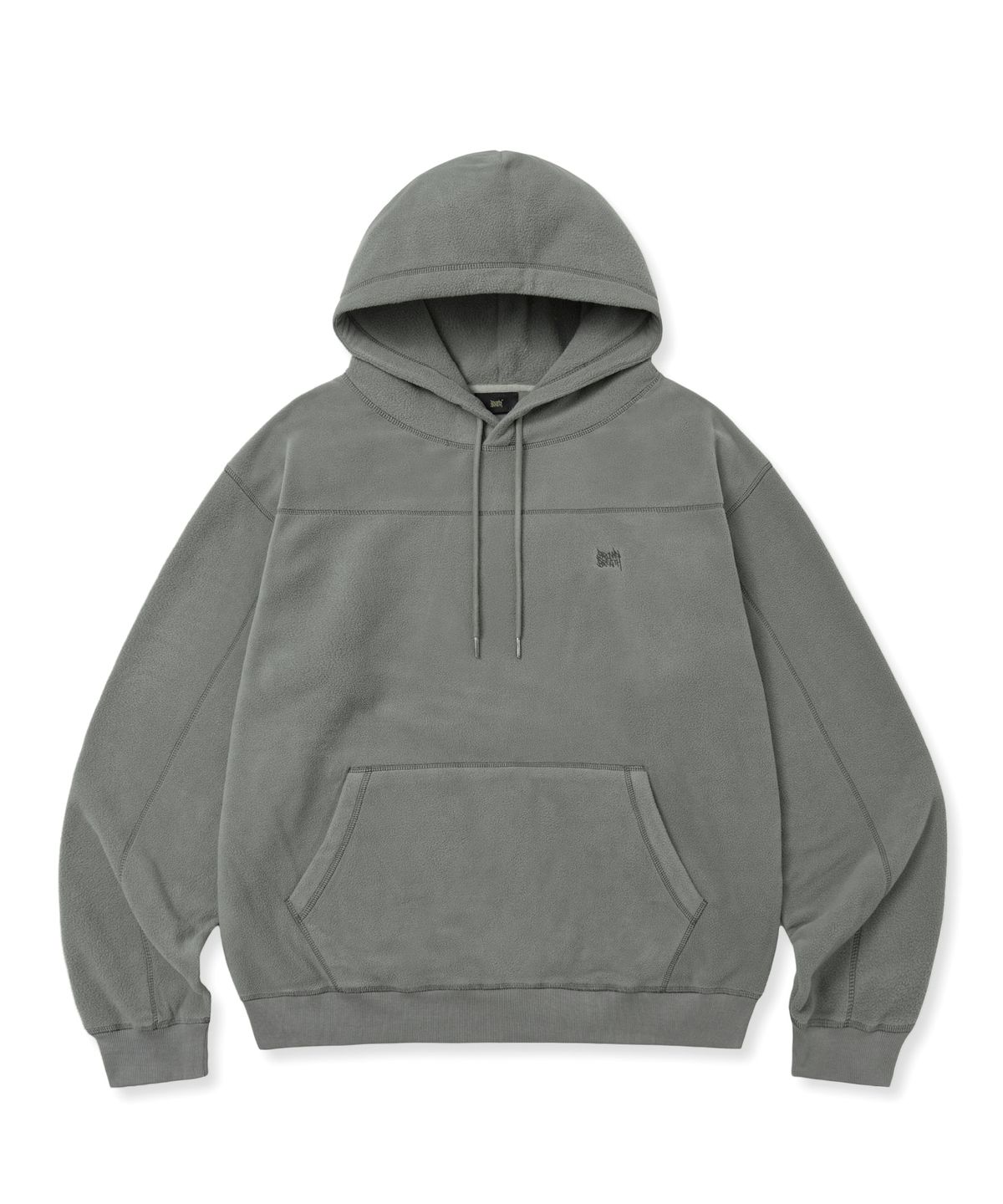 브라운브레스(BROWNBREATH) STITCH FLEECE HOODIE - GREY