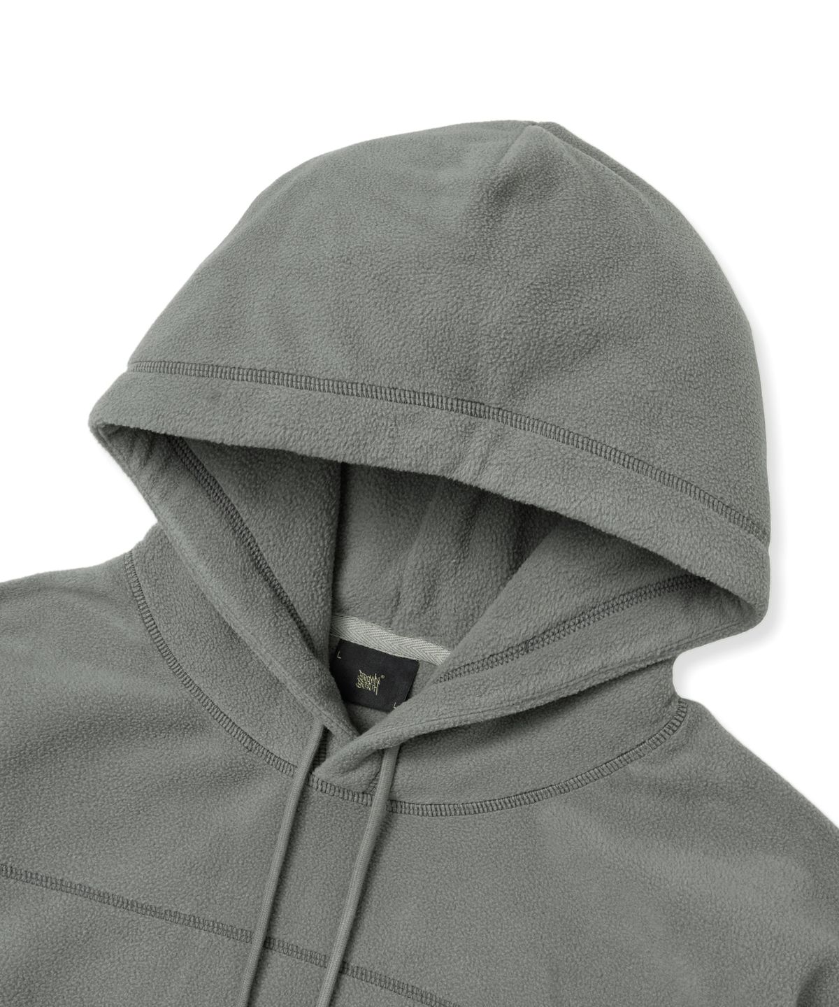 브라운브레스(BROWNBREATH) STITCH FLEECE HOODIE - GREY
