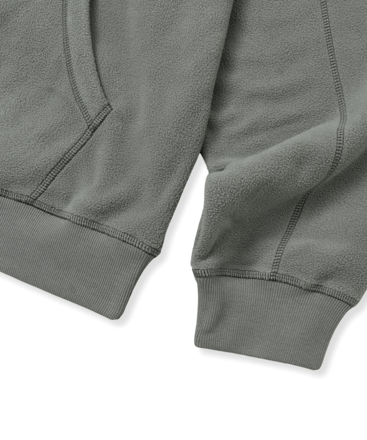 브라운브레스(BROWNBREATH) STITCH FLEECE HOODIE - GREY