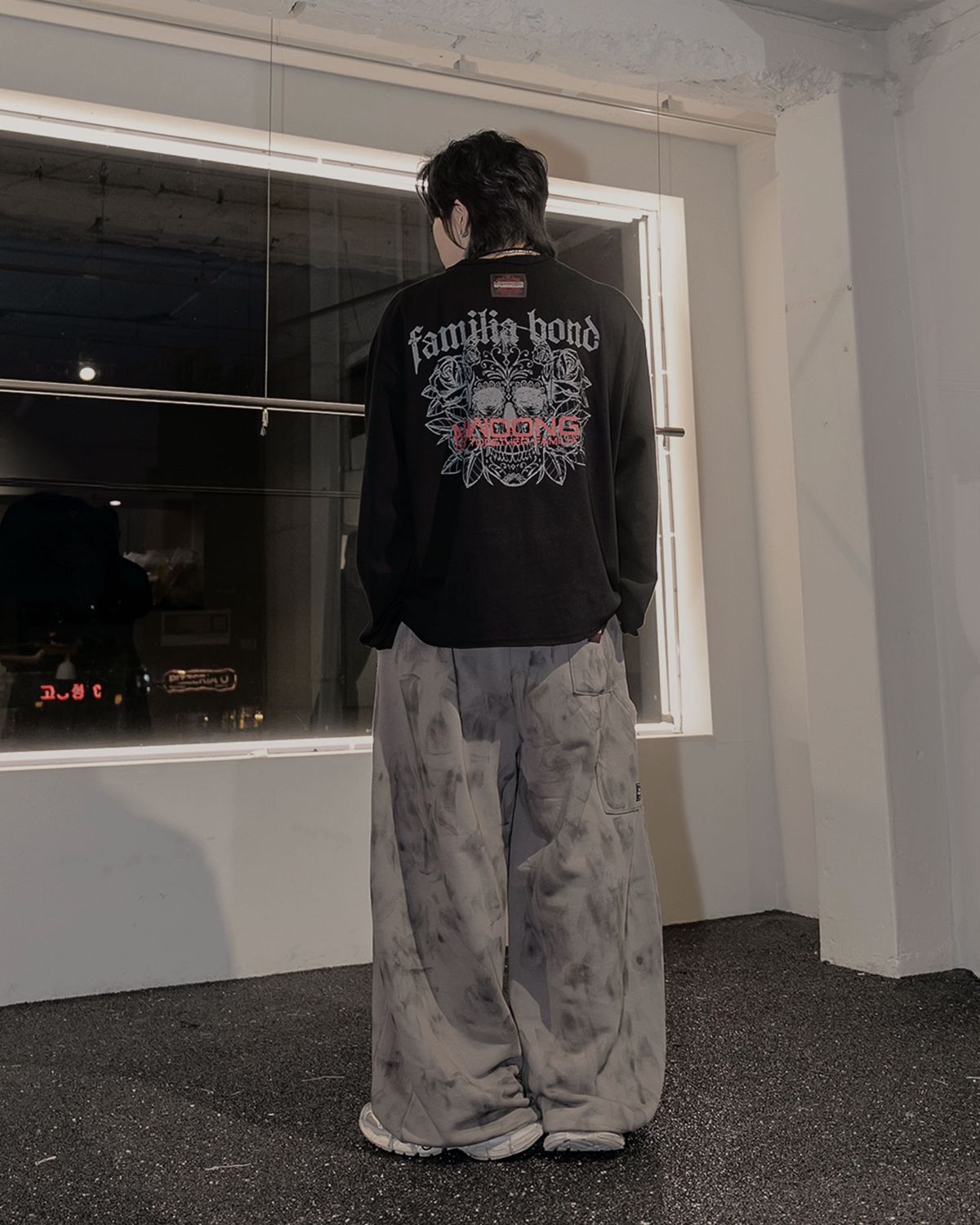뭉(MWOONG) Scarred cross LS(black)