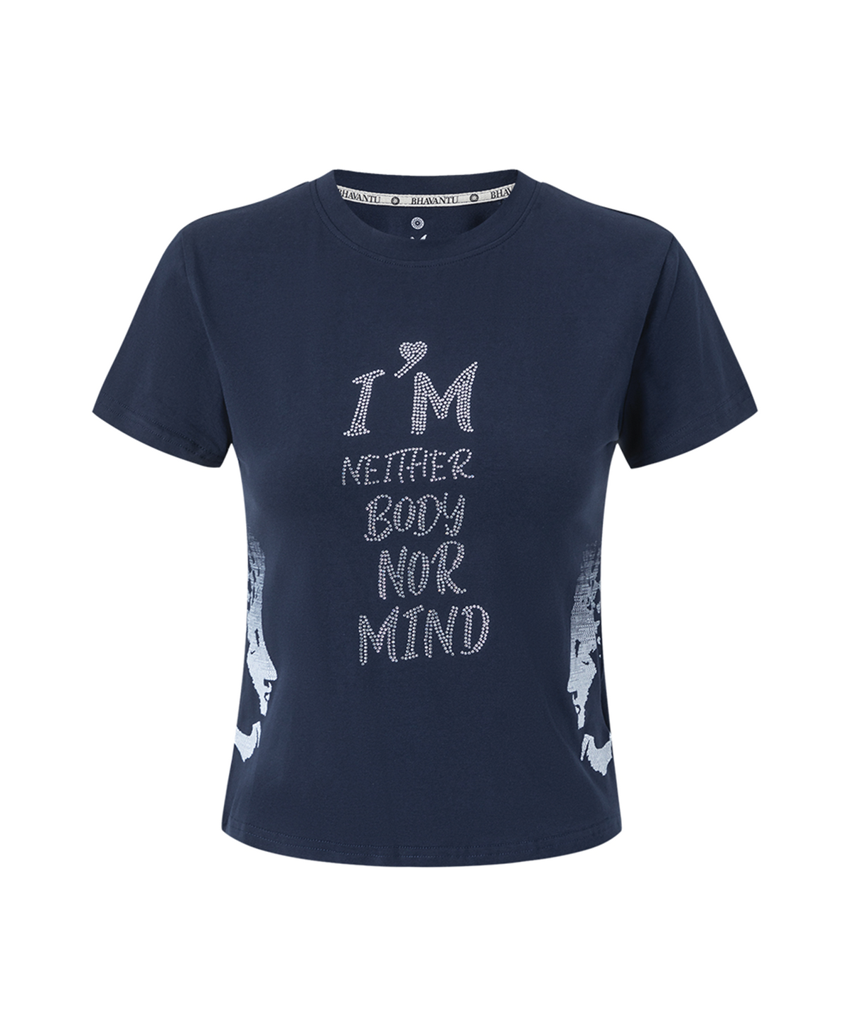 바반투(BHAVANTU) NEITHER BODY NOR MIND 세미크롭 반팔티 (2컬러)
