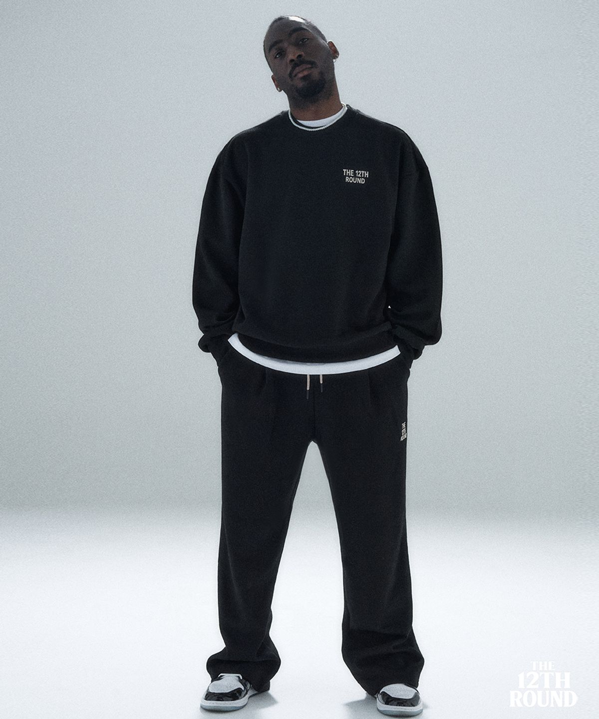 더트웰브라운드(THE 12TH ROUND) THE 12TH ROUND SWEAT PANTS BLACK