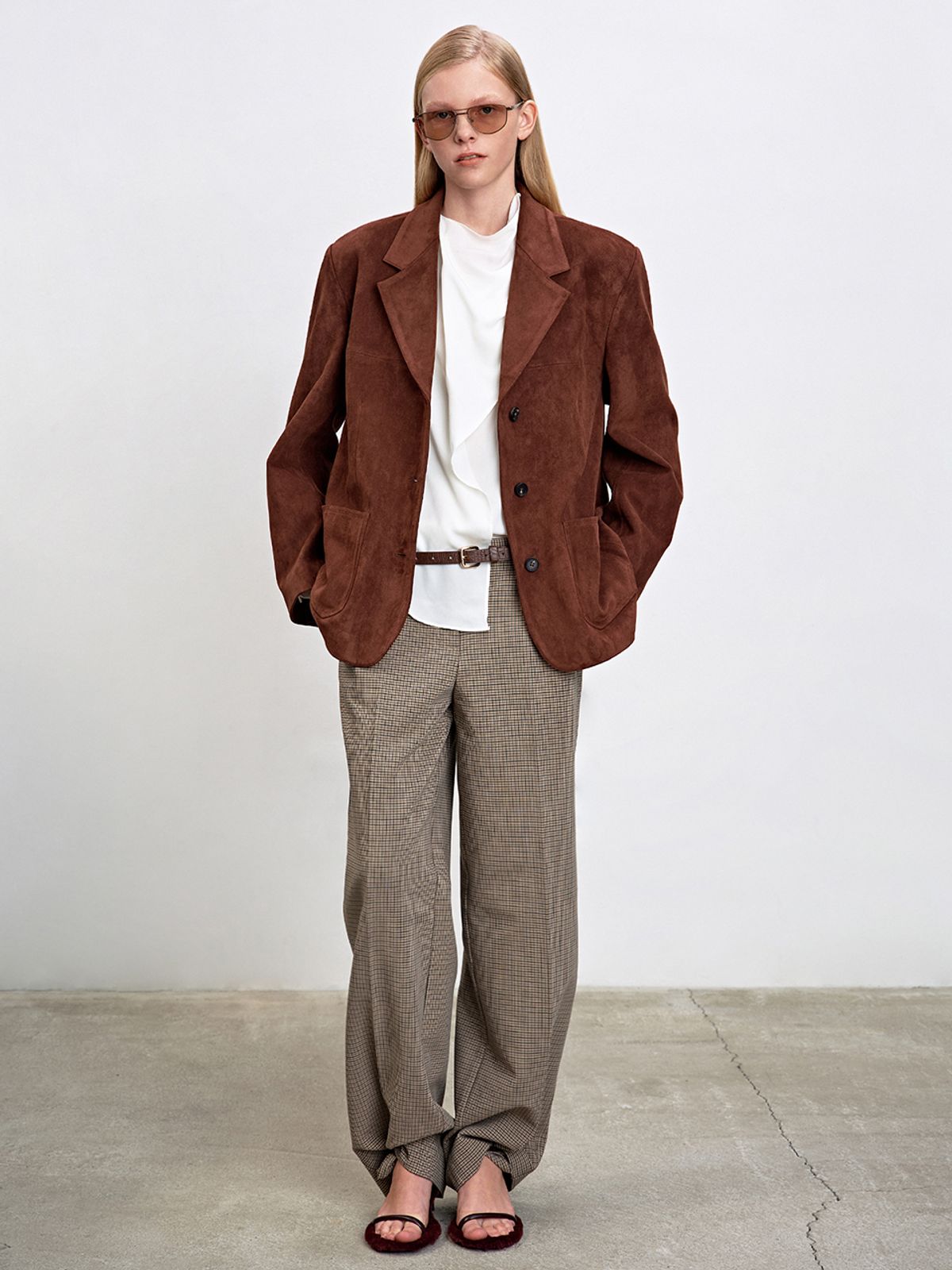 해브레스(HAVELESS) LINA SUEDE JACKET BROWN