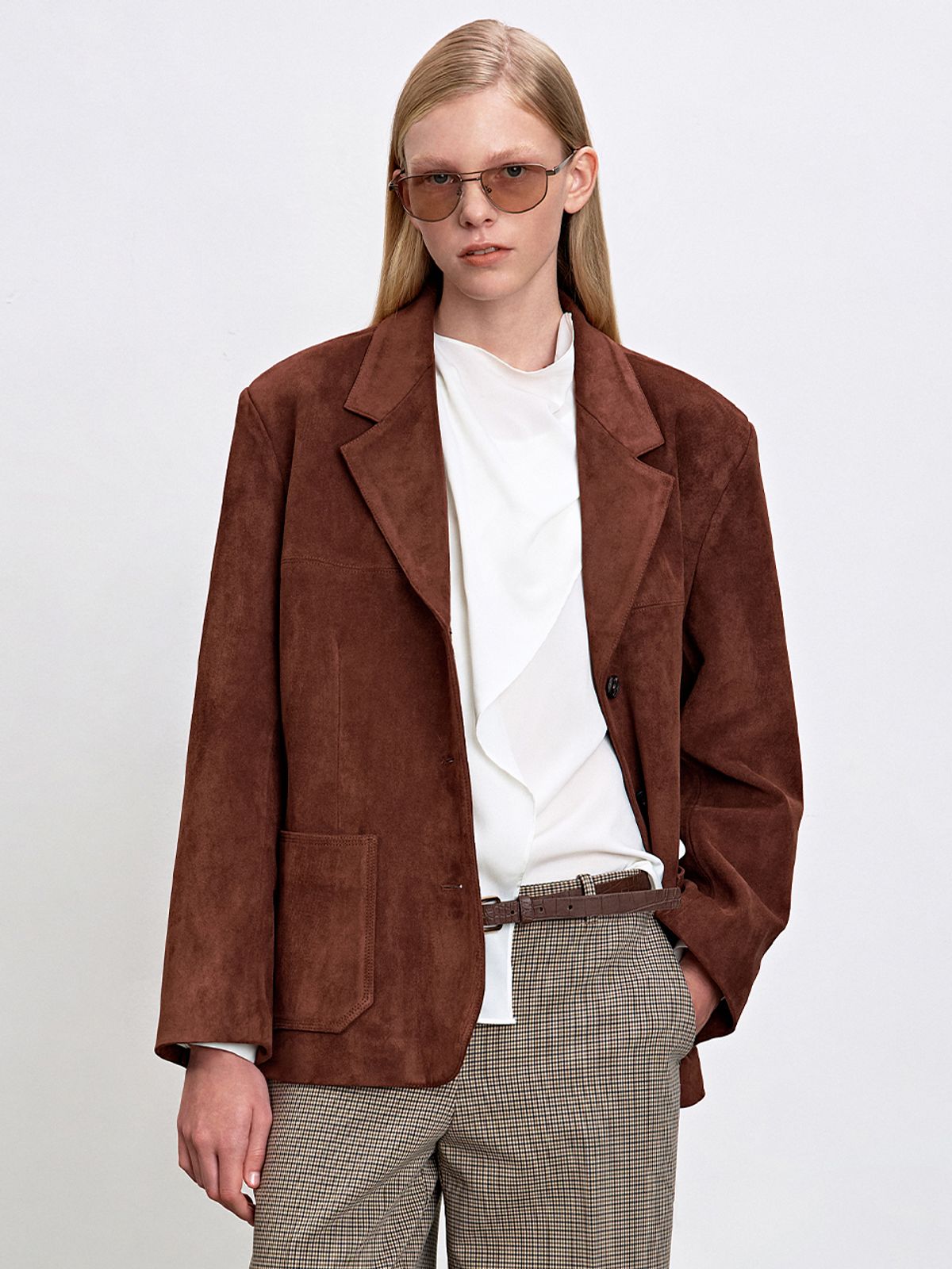 해브레스(HAVELESS) LINA SUEDE JACKET BROWN