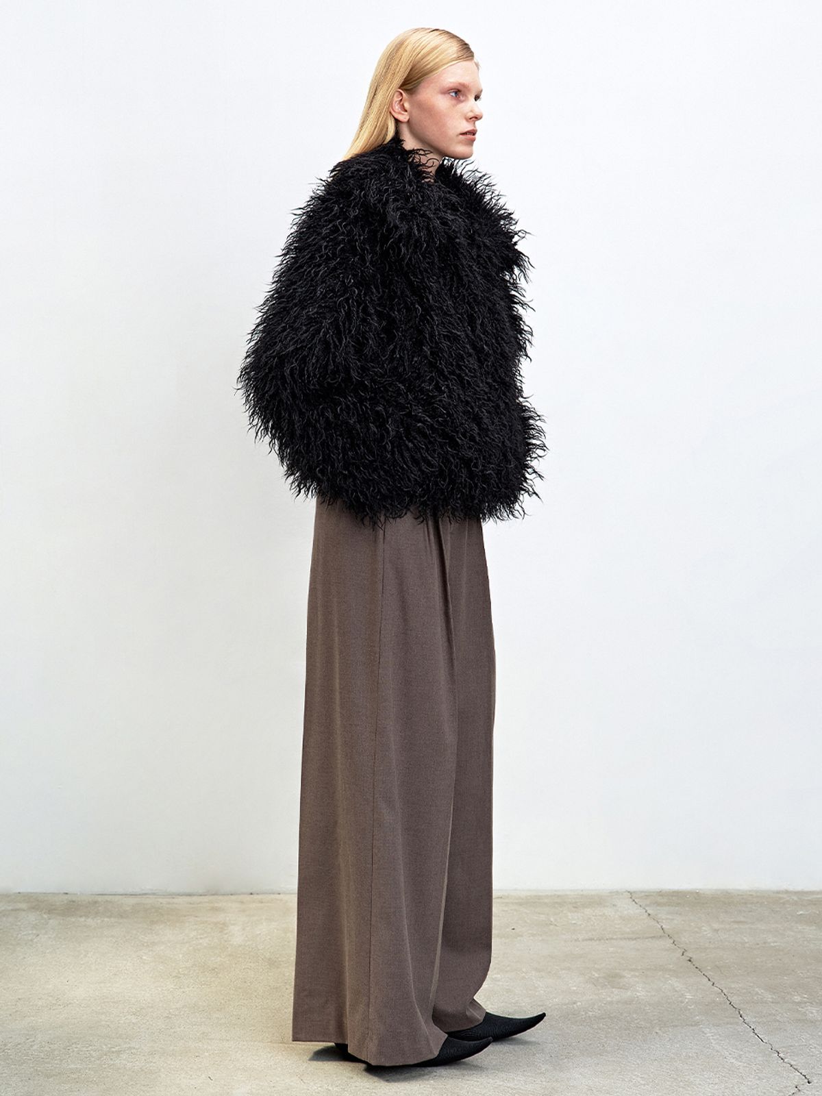 해브레스(HAVELESS) TALIA FAUX FUR JACKET BLACK