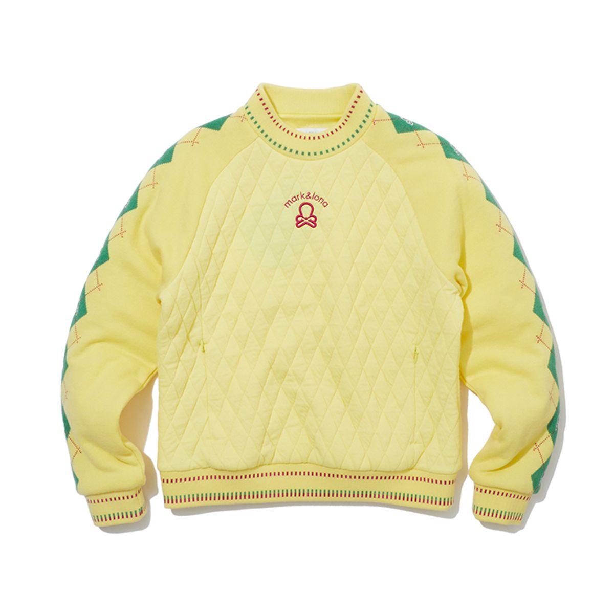 마크앤로나(MARK&LONA) W GN KNIT MIX QUILTING JERSEY CREW LR3IC72F
