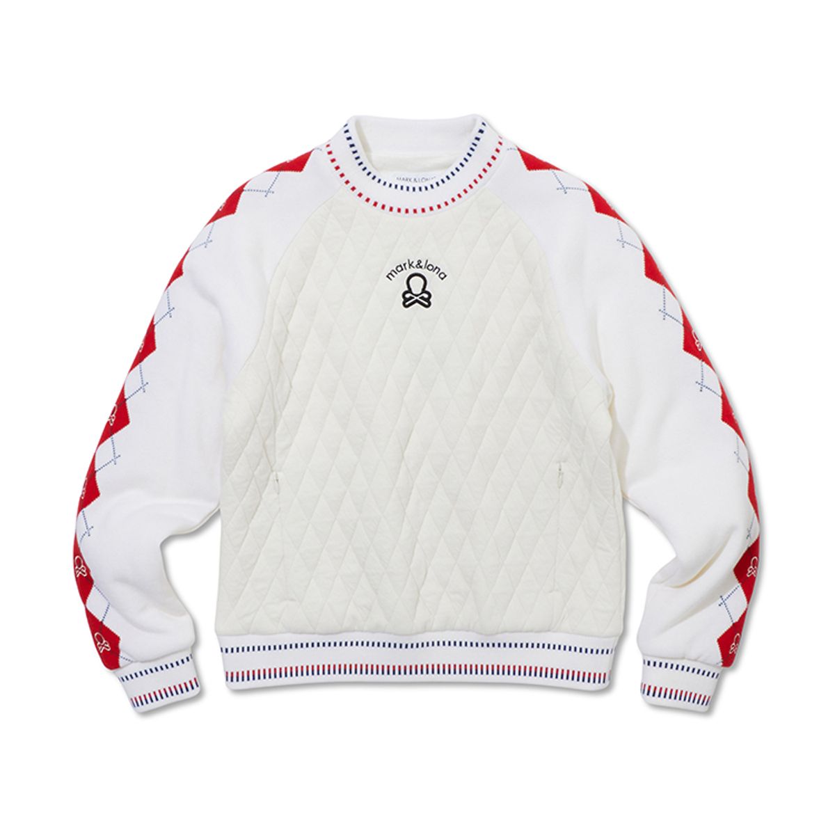 마크앤로나(MARK&LONA) W GN KNIT MIX QUILTING JERSEY CREW LR3IC72F