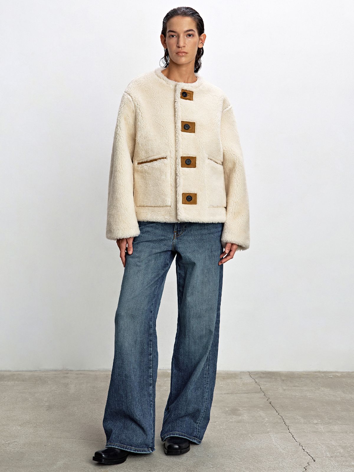 해브레스(HAVELESS) RUCY REVERSIBLE SHEARLING JACKET CAMEL