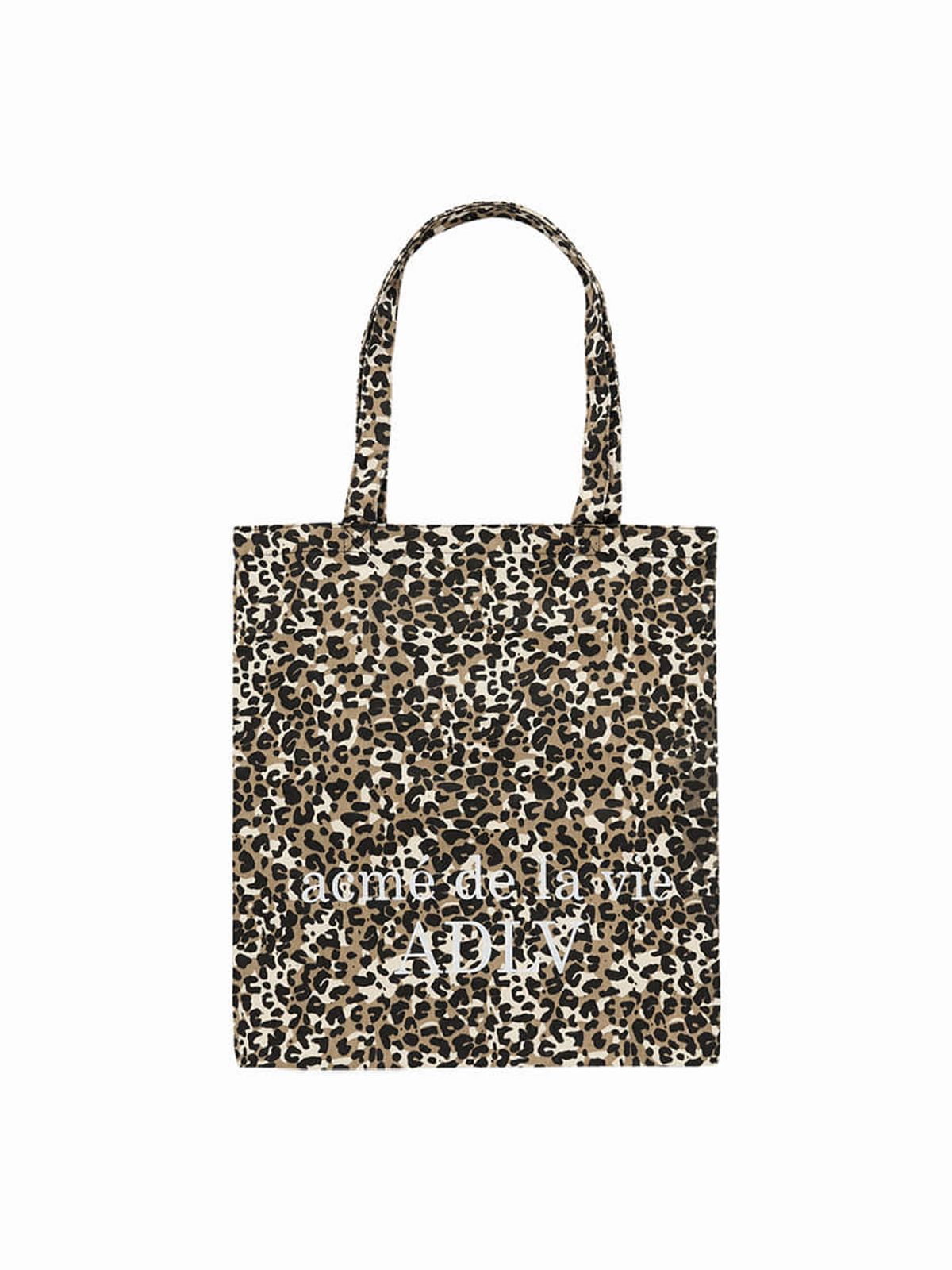 아크메드라비(ACME DE LA VIE) LEOPARD PRINT BASIC LOGO ECO BAG