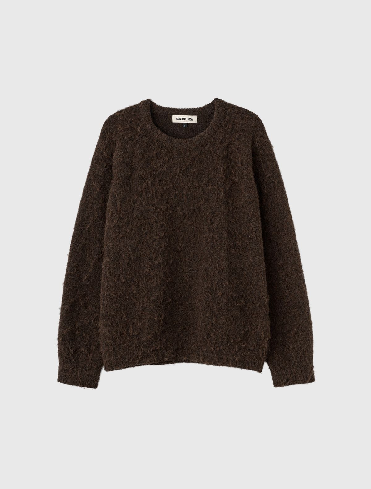 제너럴아이디어(GENERALIDEA) UNISEX 헤어리 니트 풀오버 [BROWN] / SBE4U05010