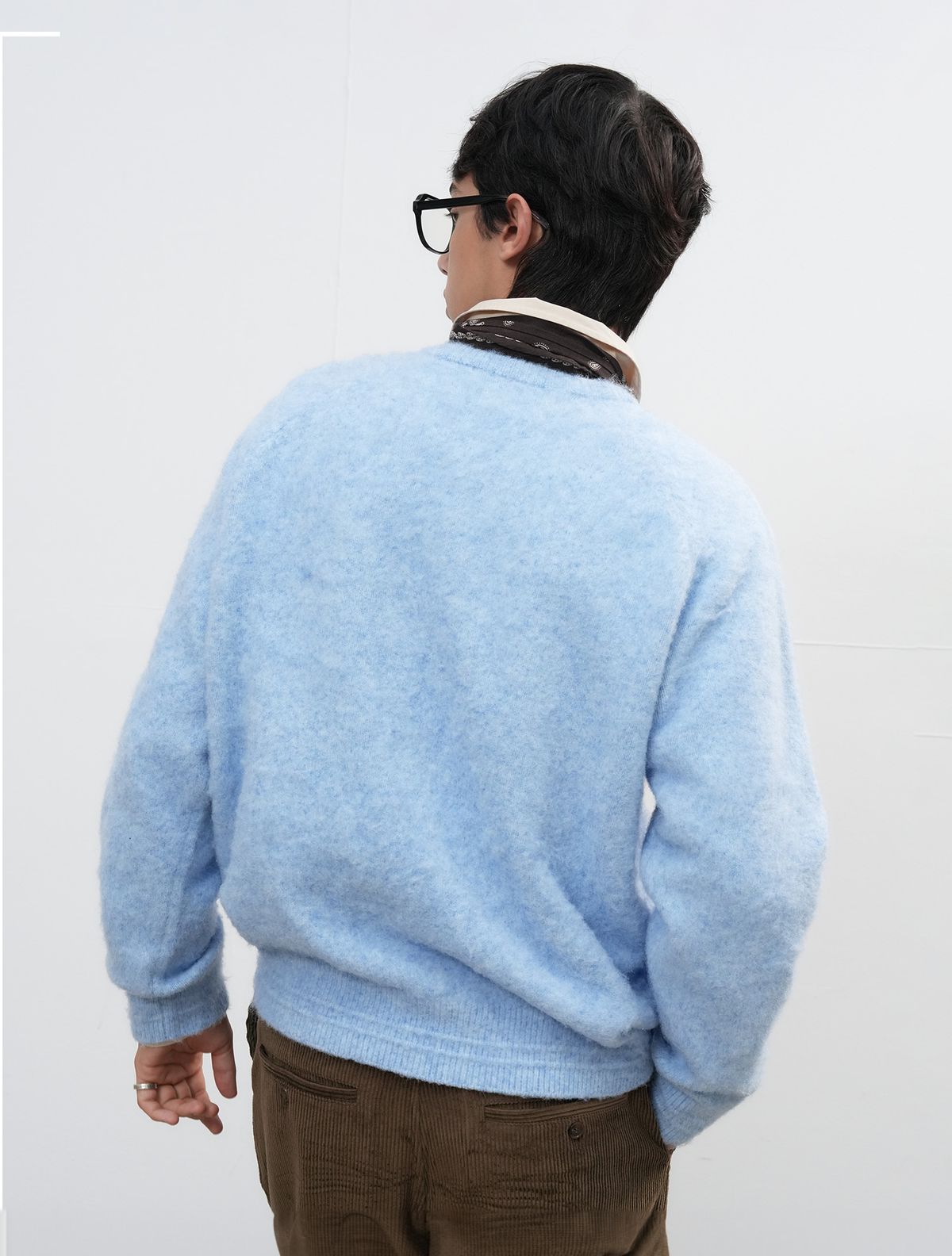 제너럴아이디어(GENERALIDEA) UNISEX 헤어리 니트 풀오버 [BLUE] / SBE4U05010