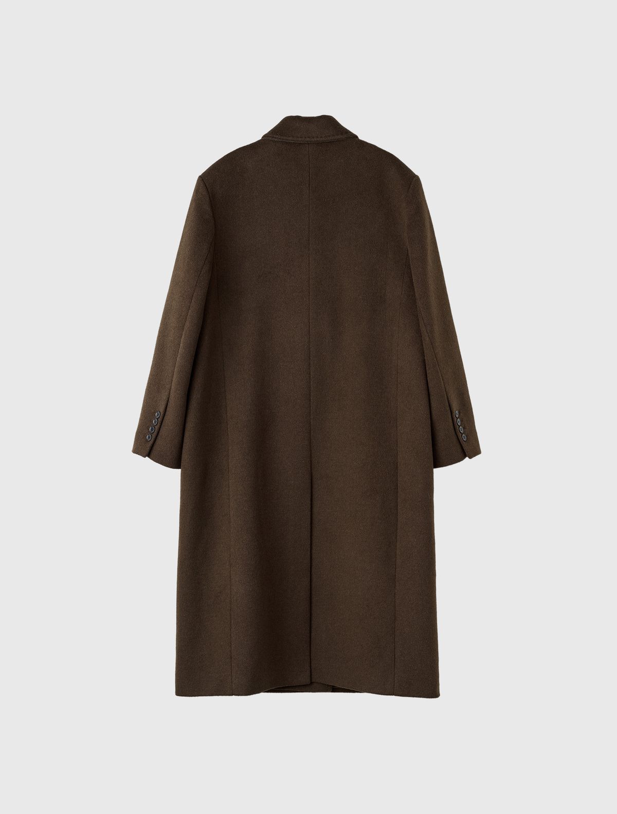 제너럴아이디어(GENERALIDEA) 더블 브레스티드 울 롱코트 [DARK BROWN] / WBE3L10507