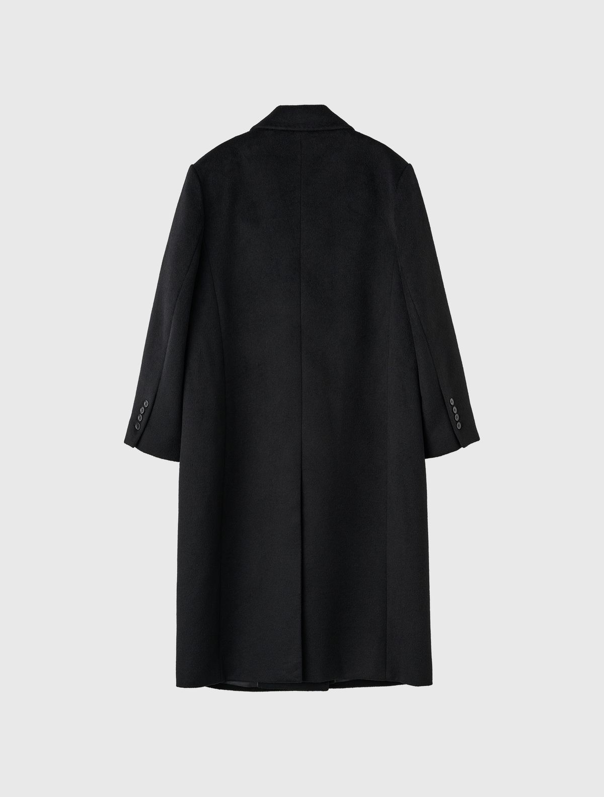제너럴아이디어(GENERALIDEA) 더블 브레스티드 울 롱코트 [BLACK] / WBE3L10507