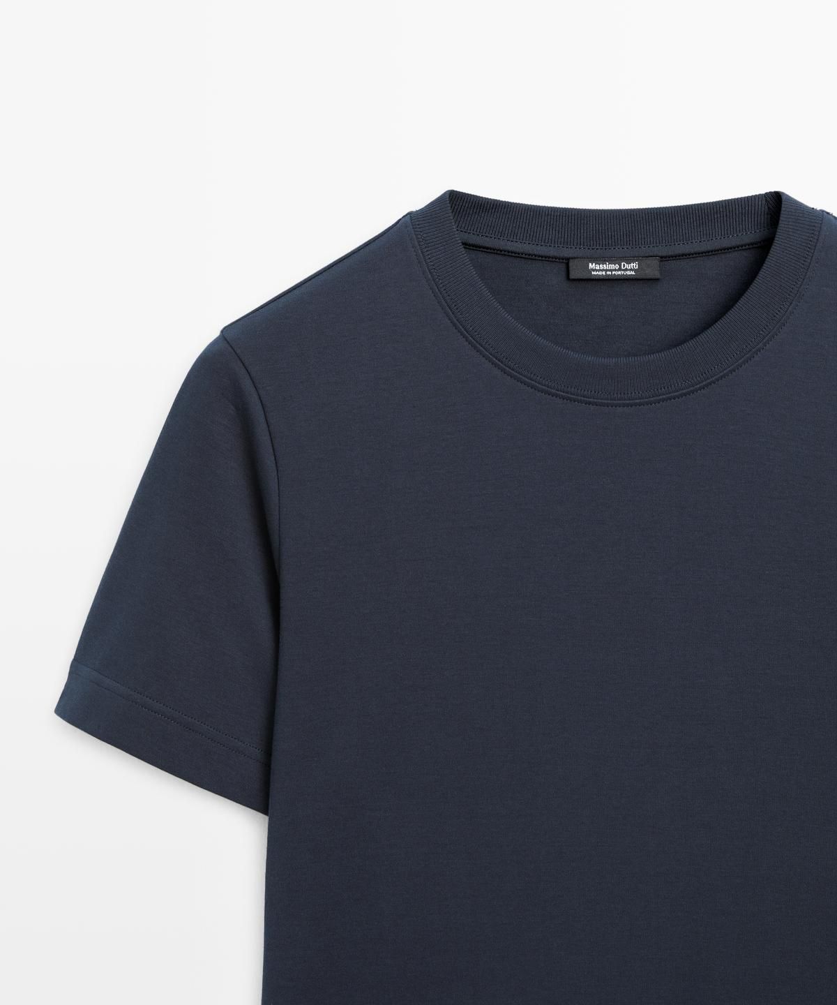 마시모두띠(MASSIMO DUTTI) 인터록 반팔 티셔츠