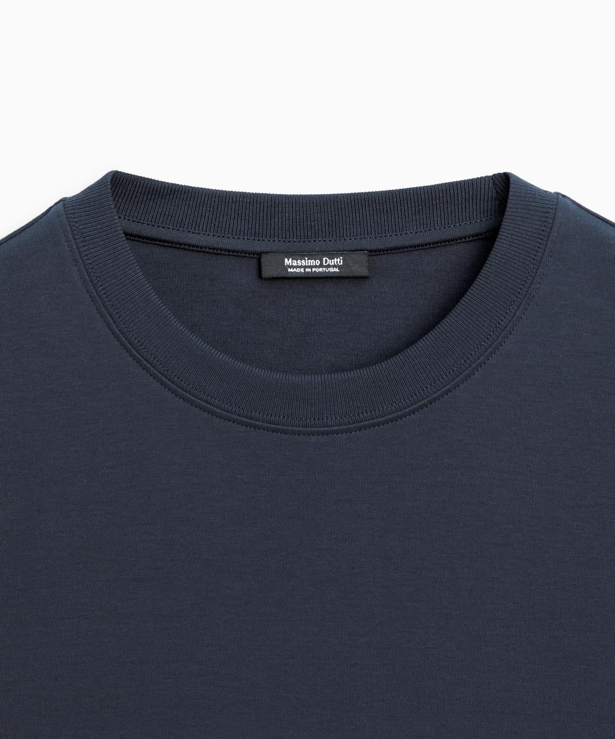 마시모두띠(MASSIMO DUTTI) 인터록 반팔 티셔츠