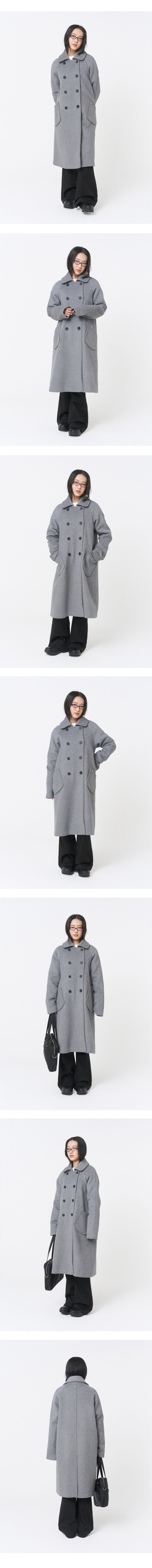 MUSINSA公式 | MISEKI SEOUL Double button long coat GREY