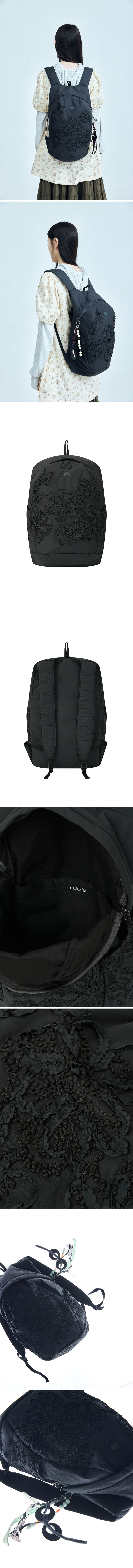 MUSINSA公式 | COLOCYNTH Fade Flower Backpack Black