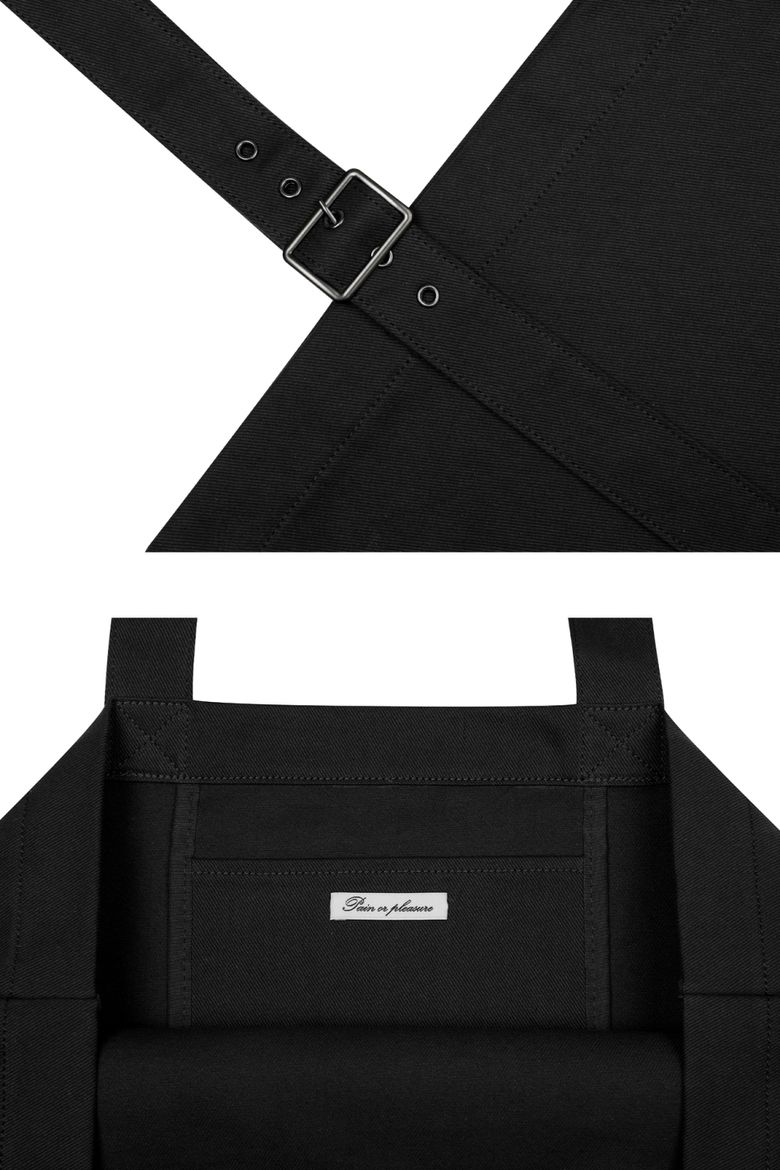 MUSINSA公式 | PAINORPLEASURE BELTED SHOULDER BAG black