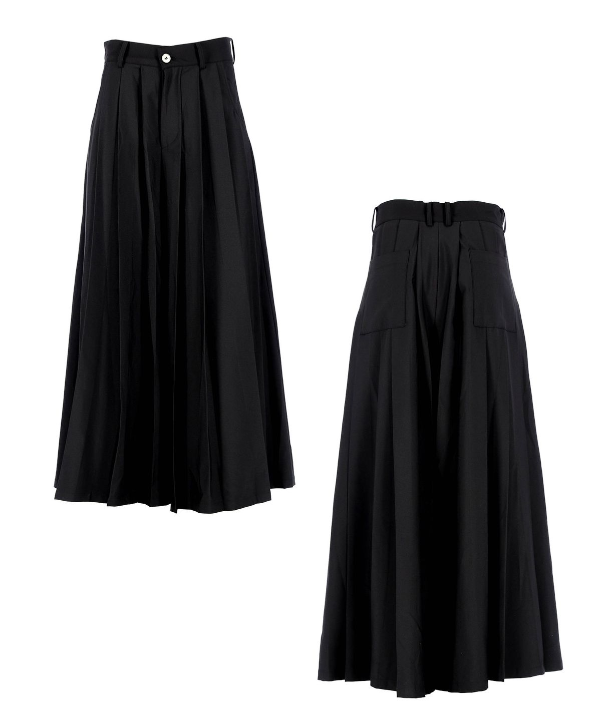 레큘리(RECULER) Wide pleated pants Black