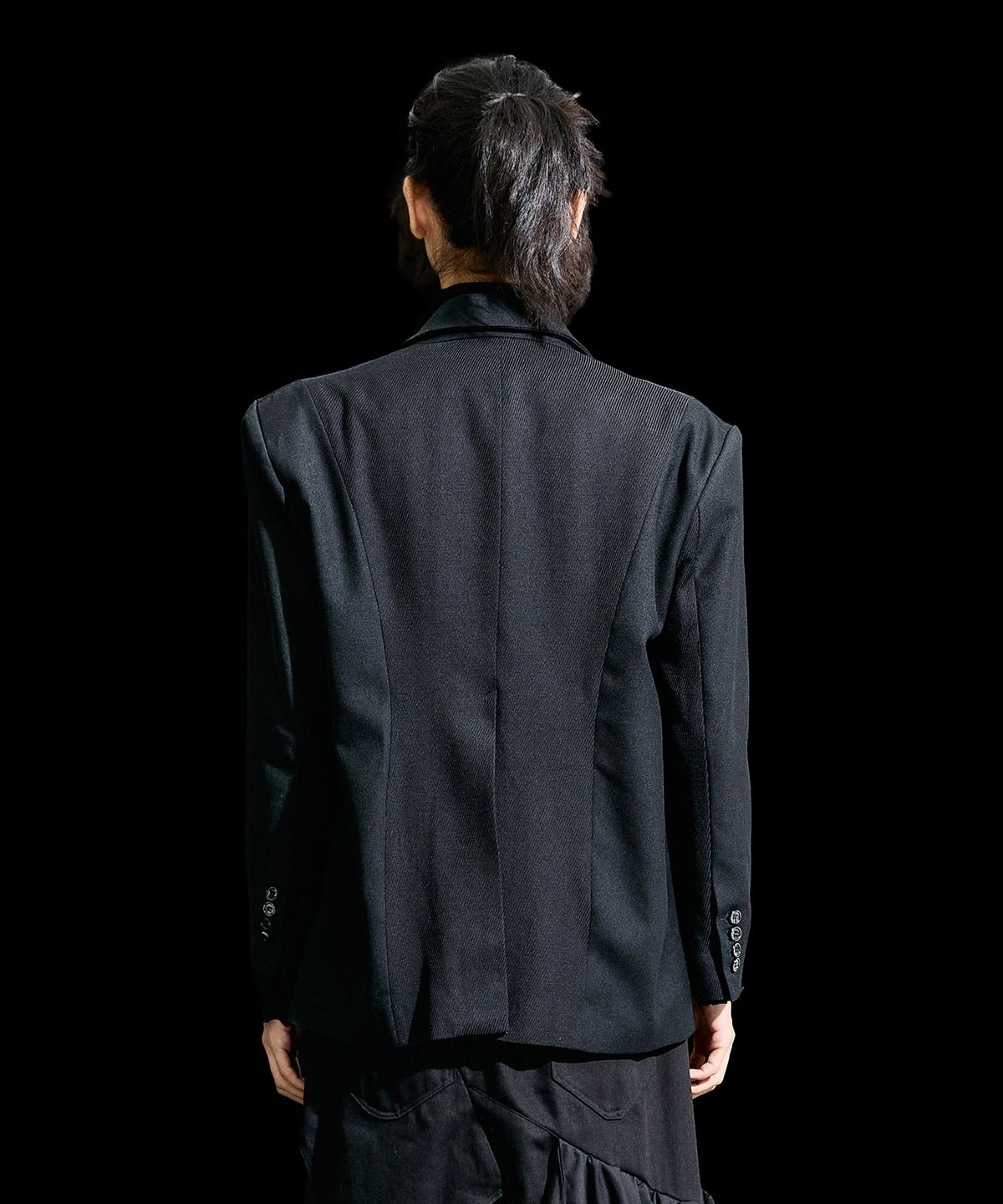 레큘리(RECULER) Two type mixed Jacket Black