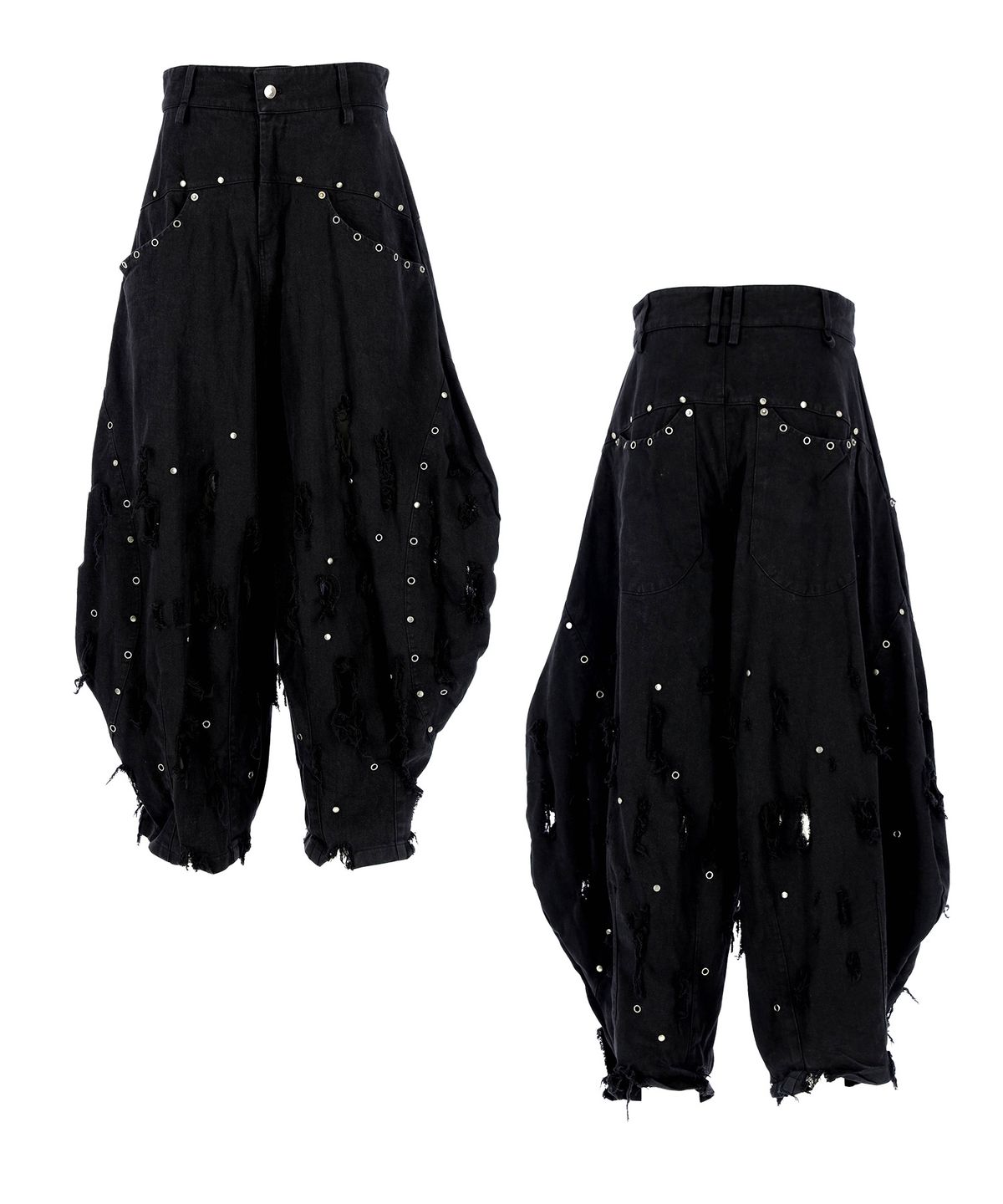 레큘리(RECULER) RE -Wide balloon baggy pants Black