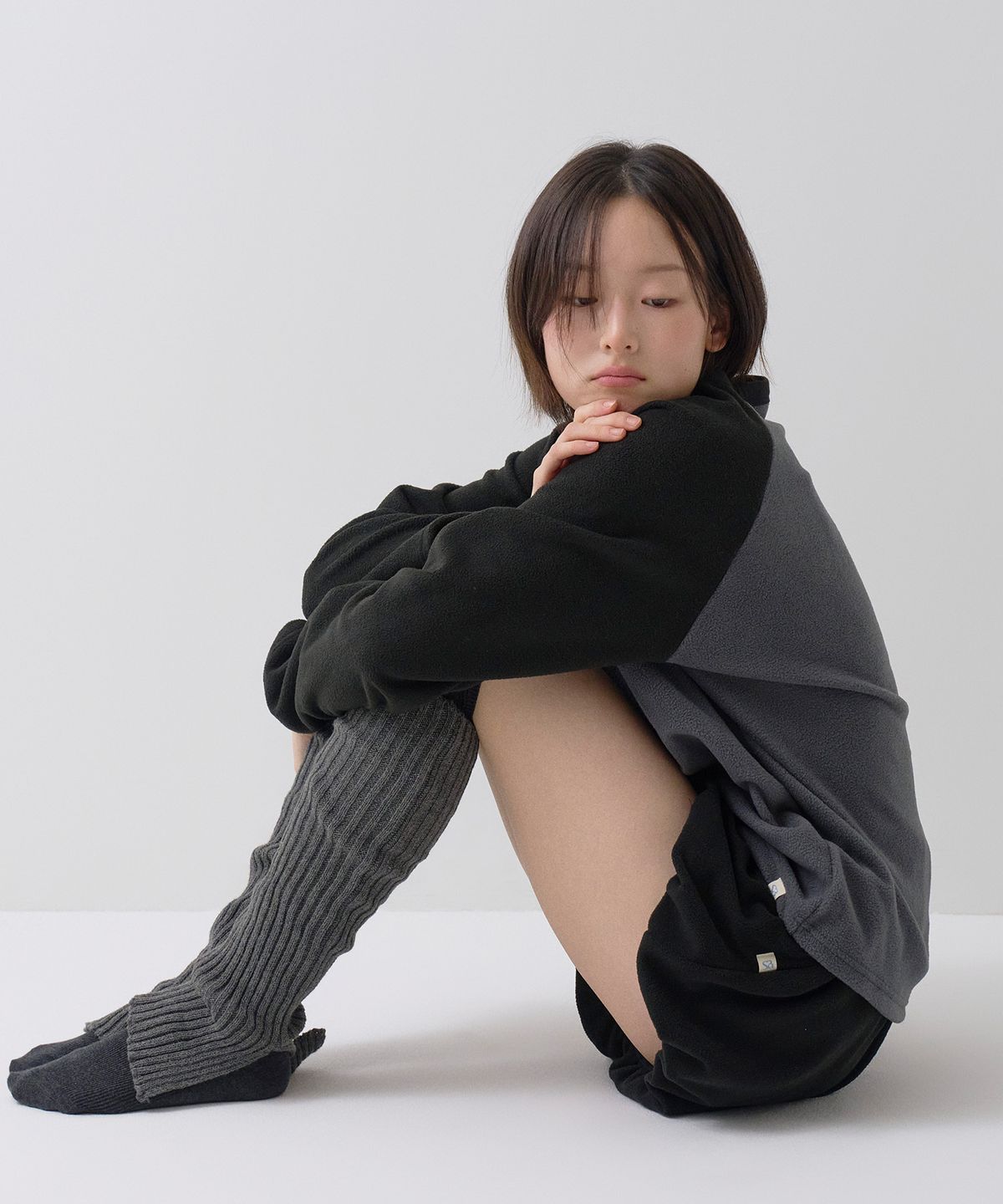 사유(SAYUU) 플리스 펌킨 쇼츠 블랙