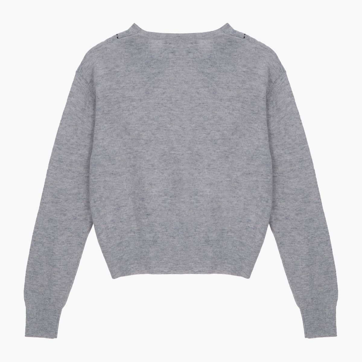 데바스테(DEVASTEE) 카라 자카드 탑 LIGHT GREY (S5FWKT002)