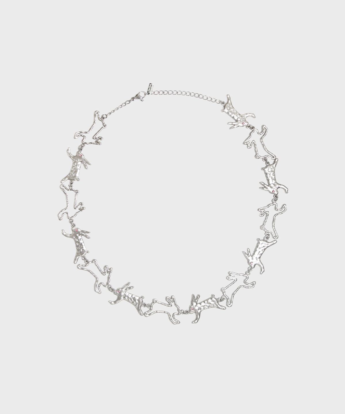 시눈(SINOON) Tiny Rabbit Charm Necklace (Silver)