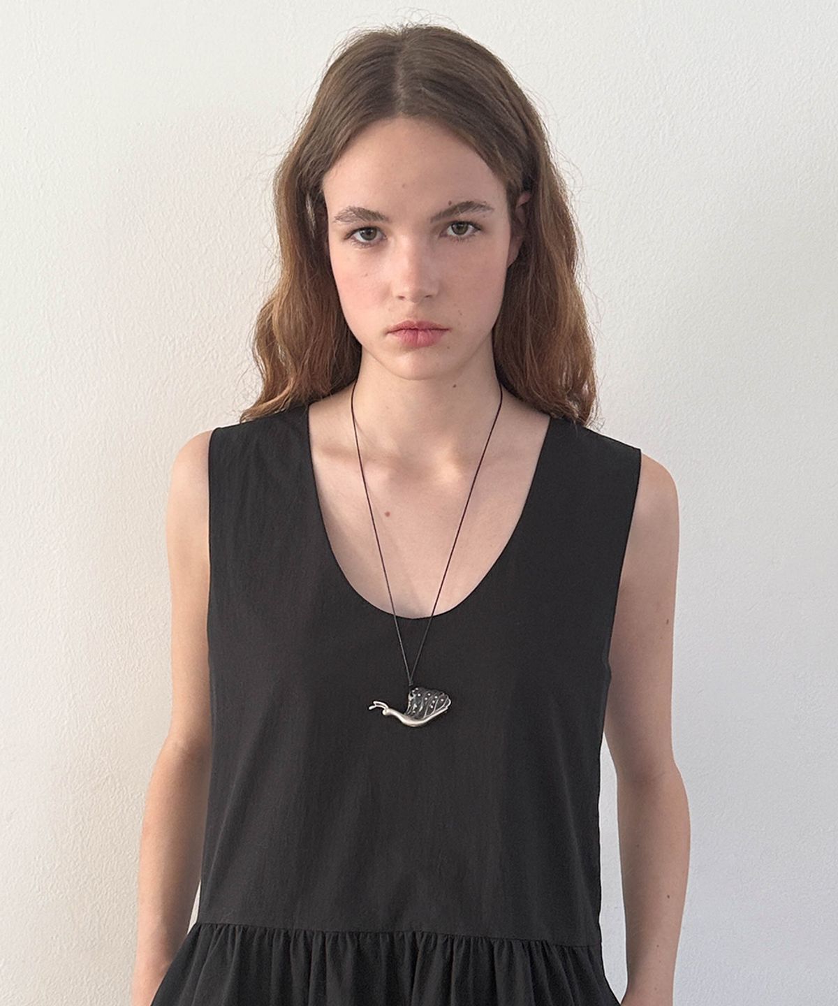 시눈(SINOON) Glassy Snail Necklace (Silver)