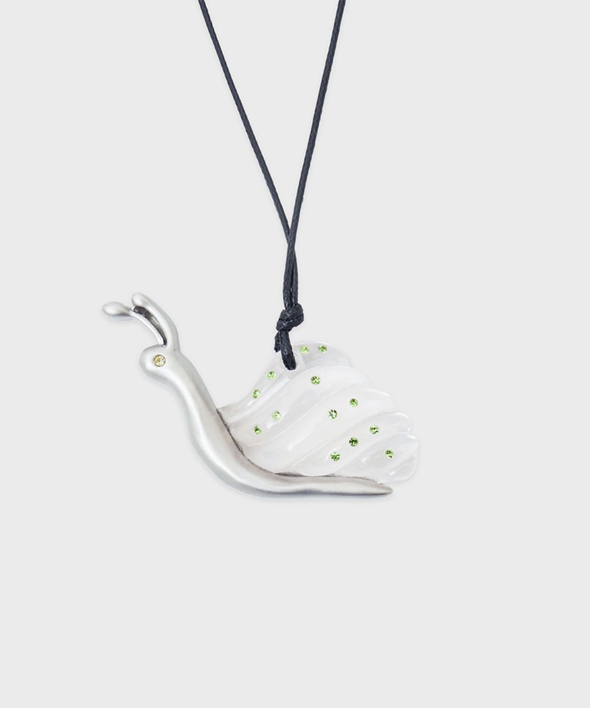 시눈(SINOON) Glassy Snail Necklace (Silver)