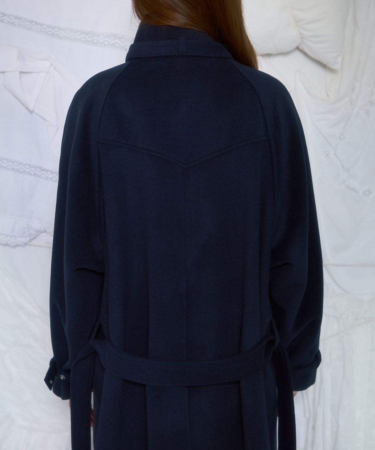 로제프란츠(ROSEFRANTZ) Half-neck Overfit Long Coat [Navy]