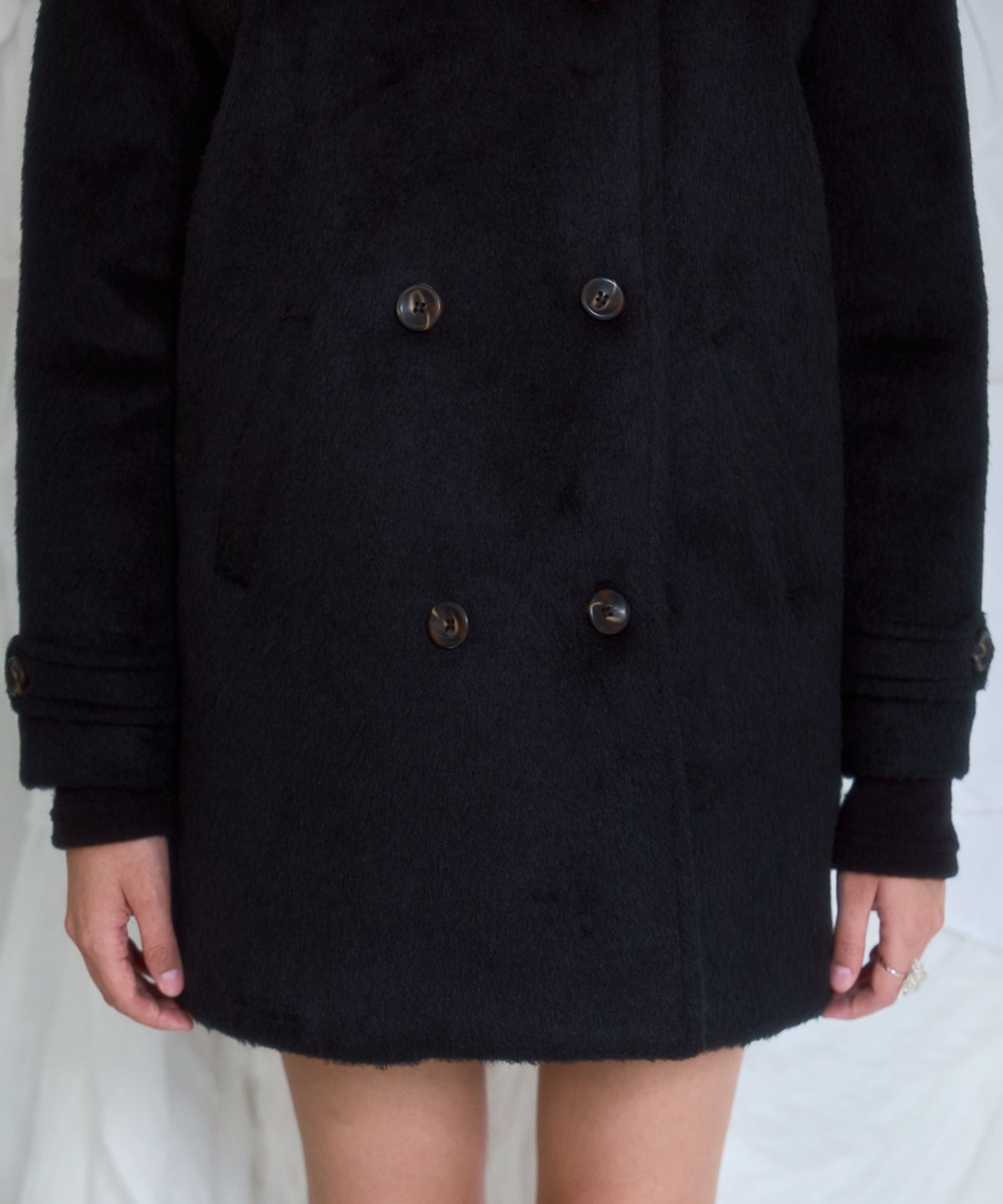 로제프란츠(ROSEFRANTZ) Two-button Wool Half Coat [Black]