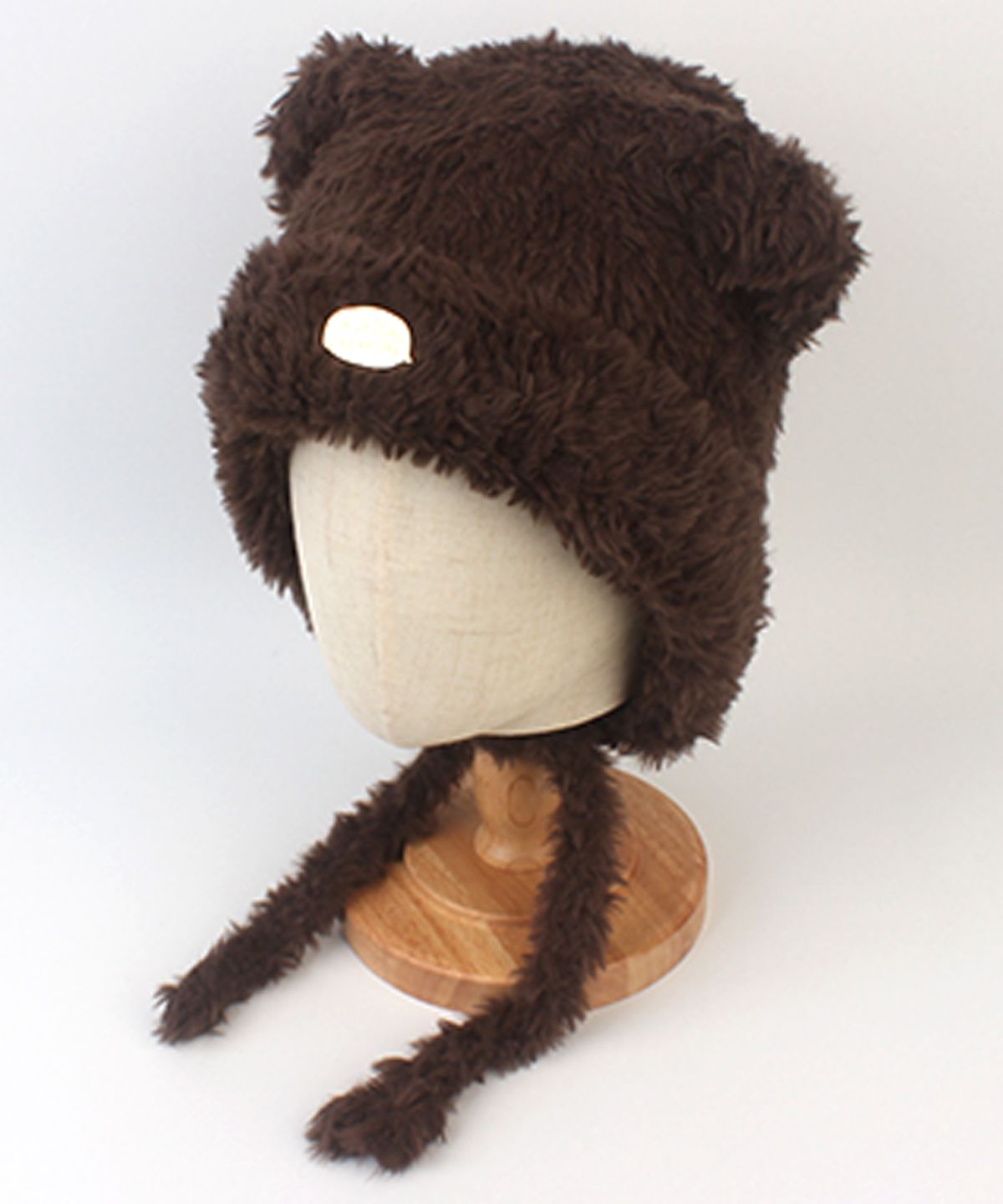 유니버셜 케미스트리(UNIVERSAL CHEMISTRY) Bear Fur Brown Bonnet Hat 털모자