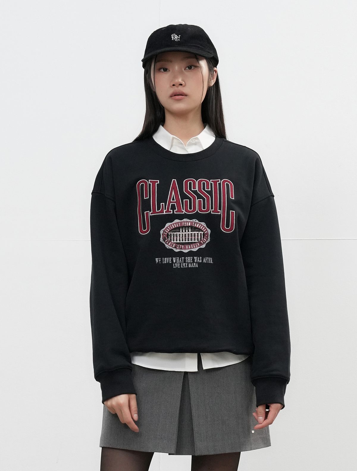 제너럴아이디어(GENERALIDEA) UNISEX 코듀로이 GNRL 로고 볼캡 [BLACK] / SBE3U91005