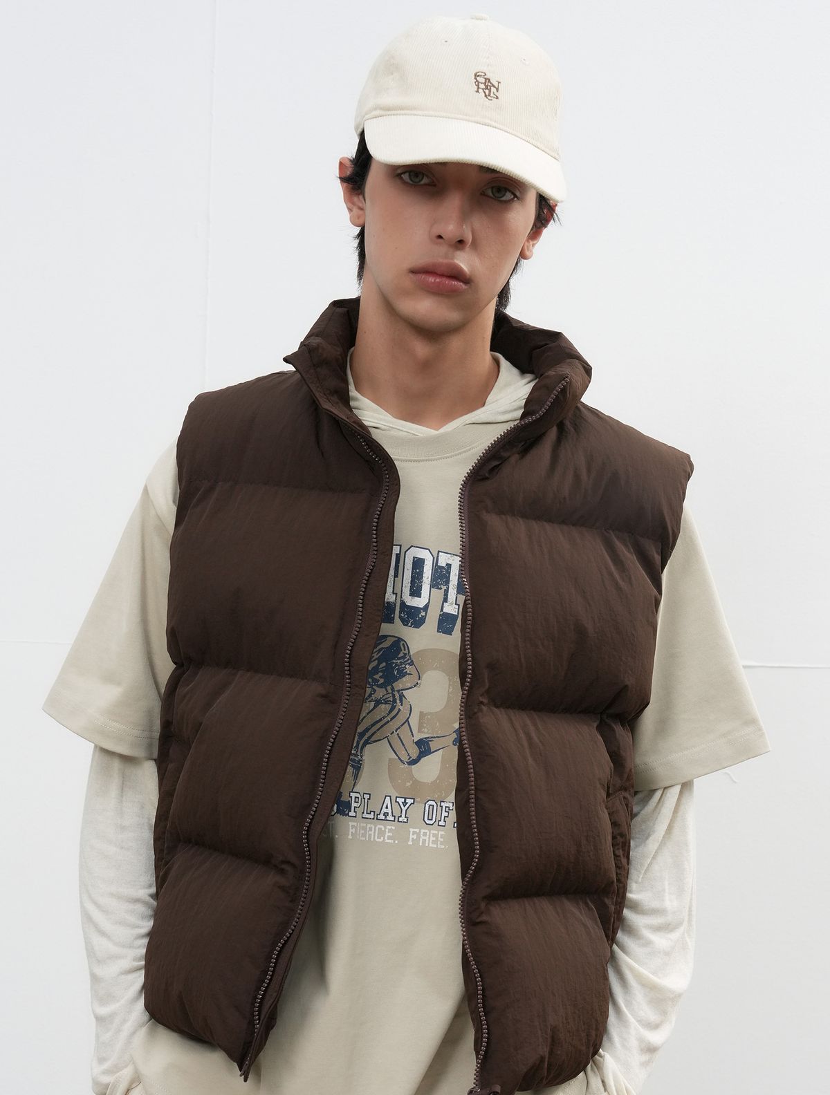 제너럴아이디어(GENERALIDEA) UNISEX 코듀로이 GNRL 로고 볼캡 [CREAM] / SBE3U91005