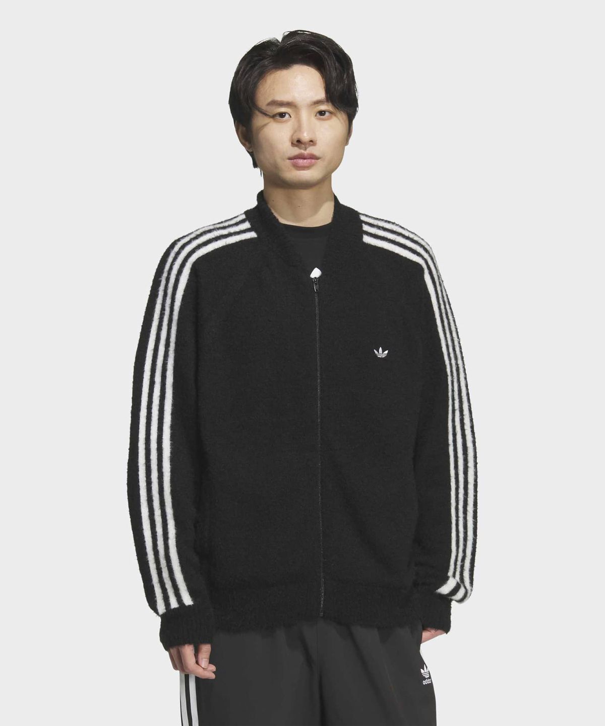 아디다스(ADIDAS) 니트 슈퍼스타 트랙탑 - 블랙 / KD9395