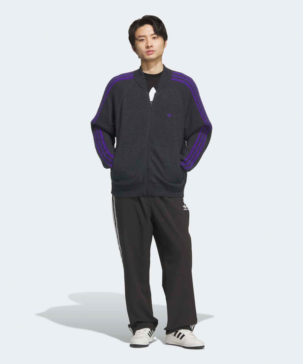 아디다스(ADIDAS) 니트 슈퍼스타 트랙탑 - 다크그레이 / KD9396