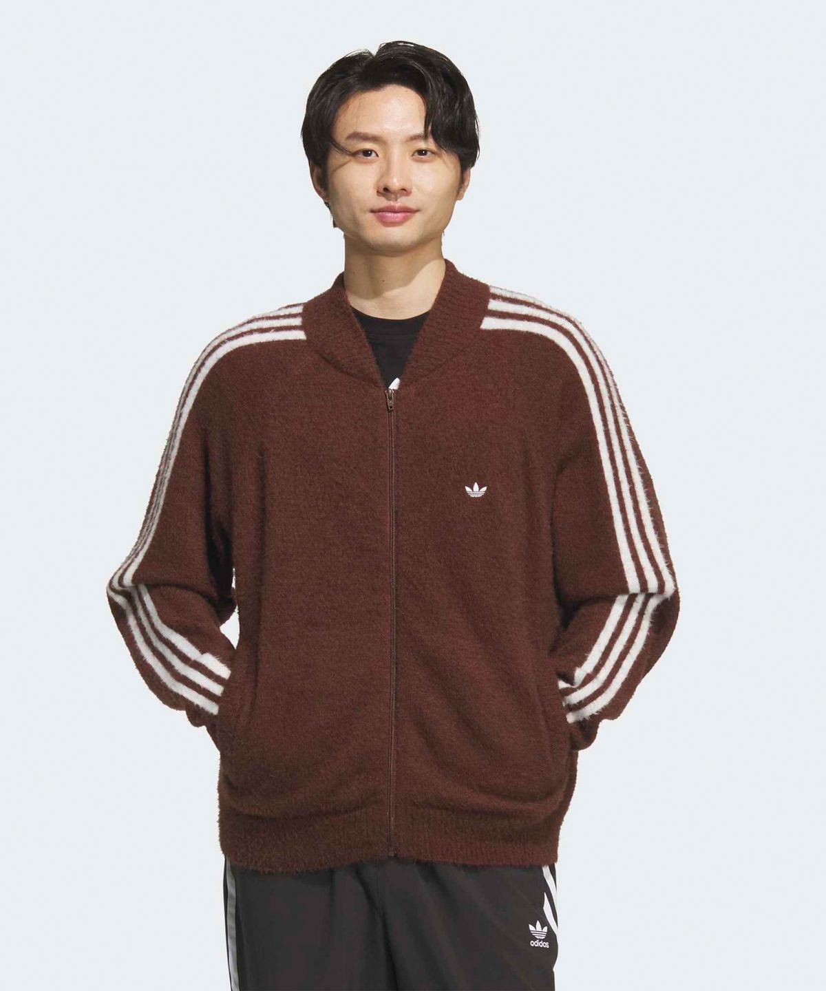 아디다스(ADIDAS) 니트 슈퍼스타 트랙탑 - 브라운 / KG5091