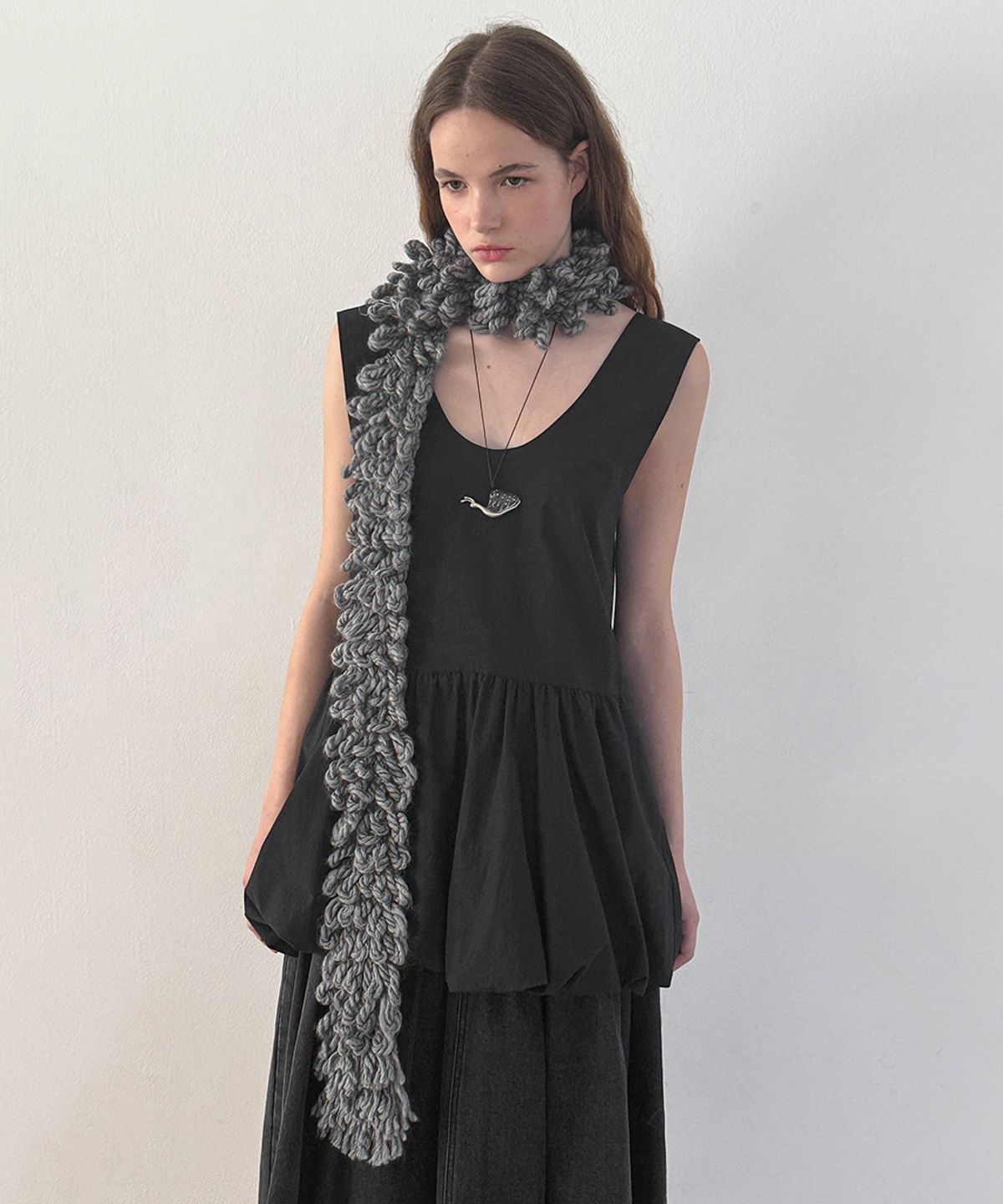 시눈(SINOON) Balloon Mini Dress (Black)
